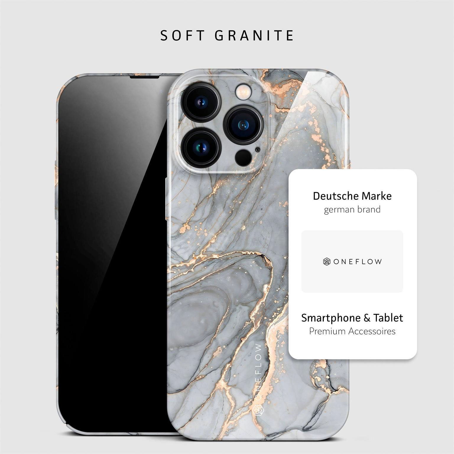 Bliss Cover für iPhone 16 Pro Max in der Farbe Soft Granite (Grau)
