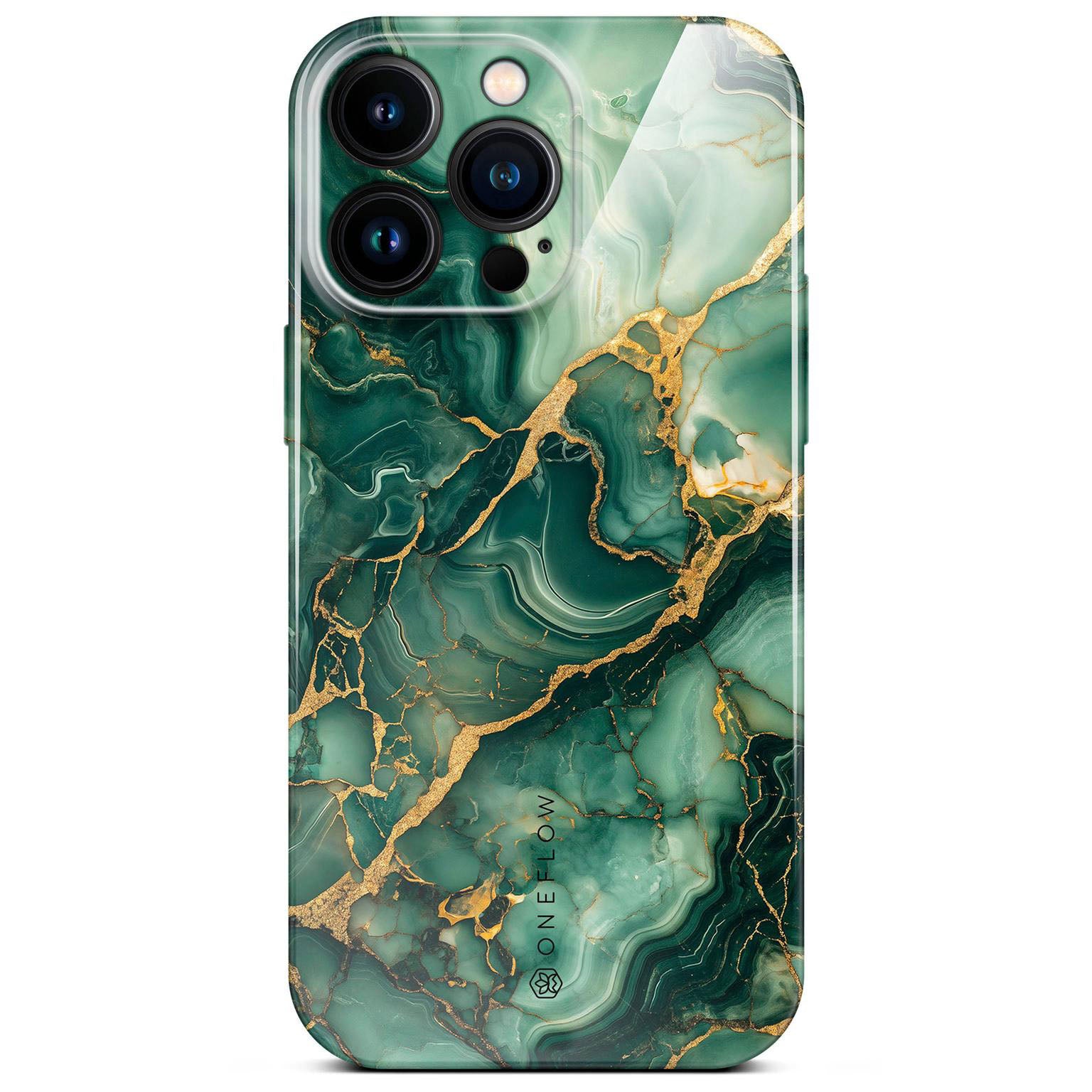 Bliss Cover für iPhone 16 Pro Max in der Farbe Emerald Flow (Grün)