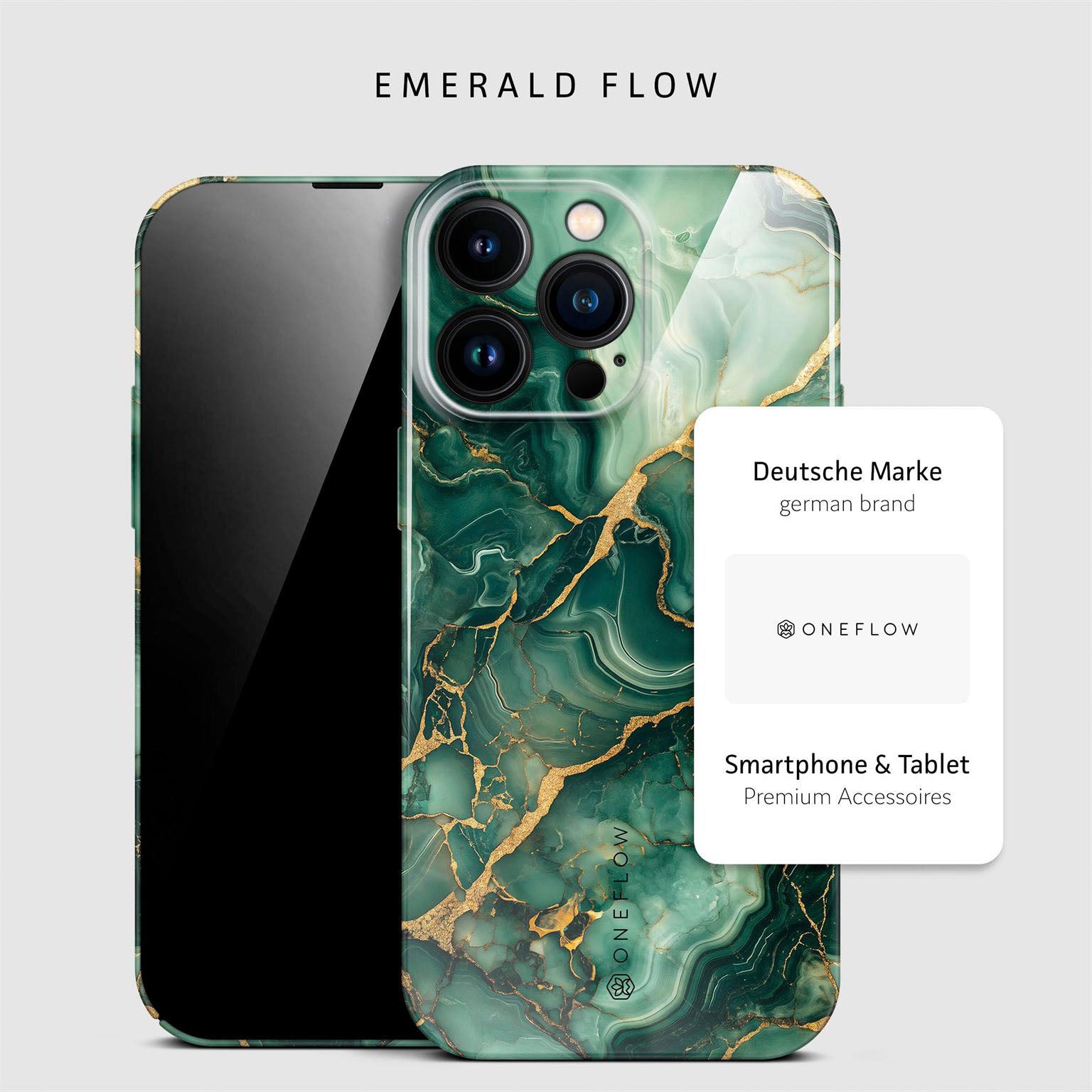 Bliss Cover für iPhone 16 Pro Max in der Farbe Emerald Flow (Grün)