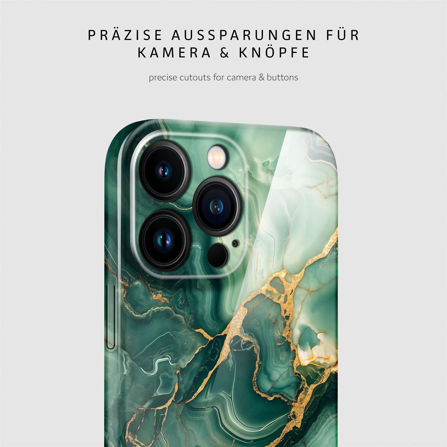 Bliss Cover für iPhone 16 Pro Max in der Farbe Emerald Flow (Grün)