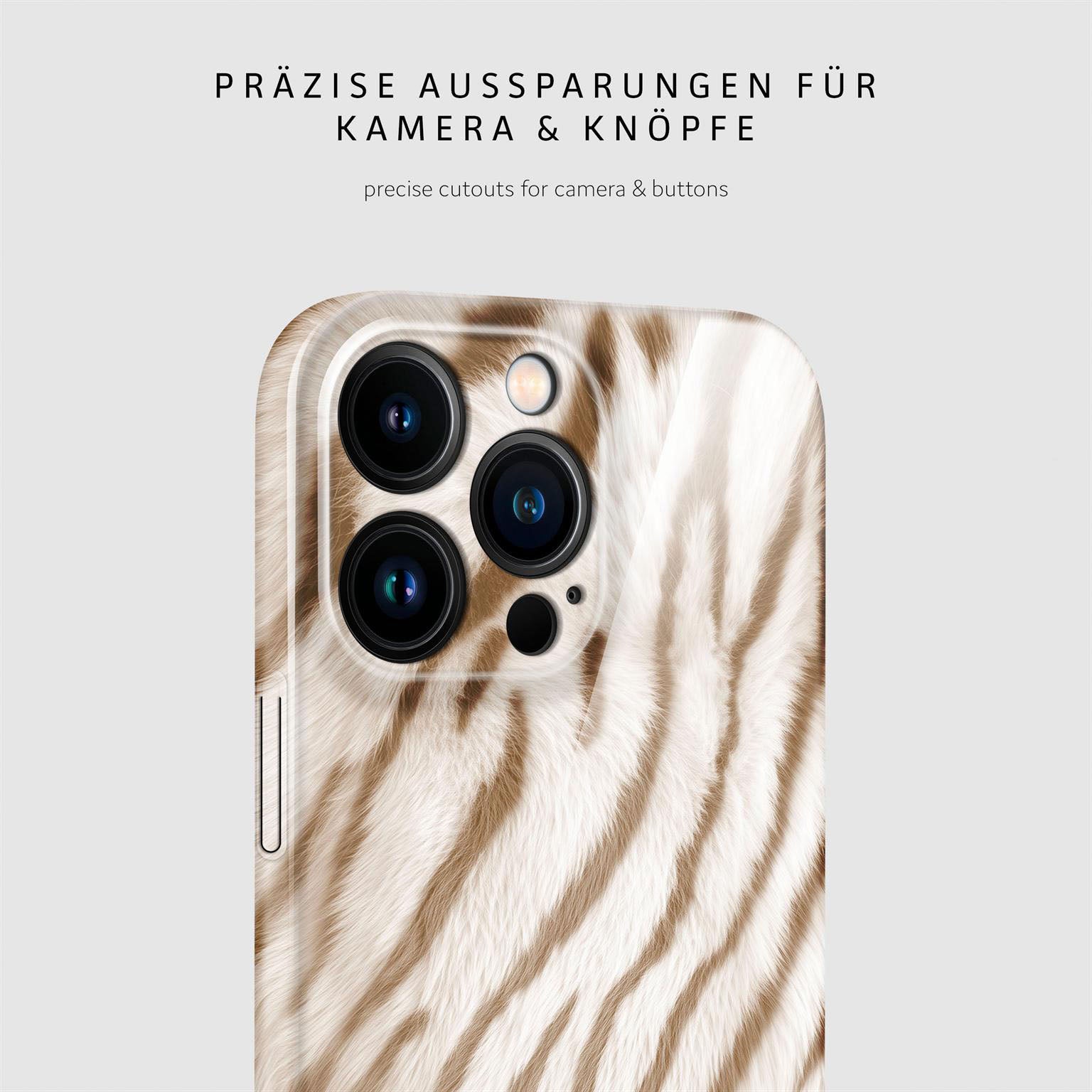Wild Cover für iPhone 16 Pro Max in der Farbe Caramel Tiger (Braun / Beige)