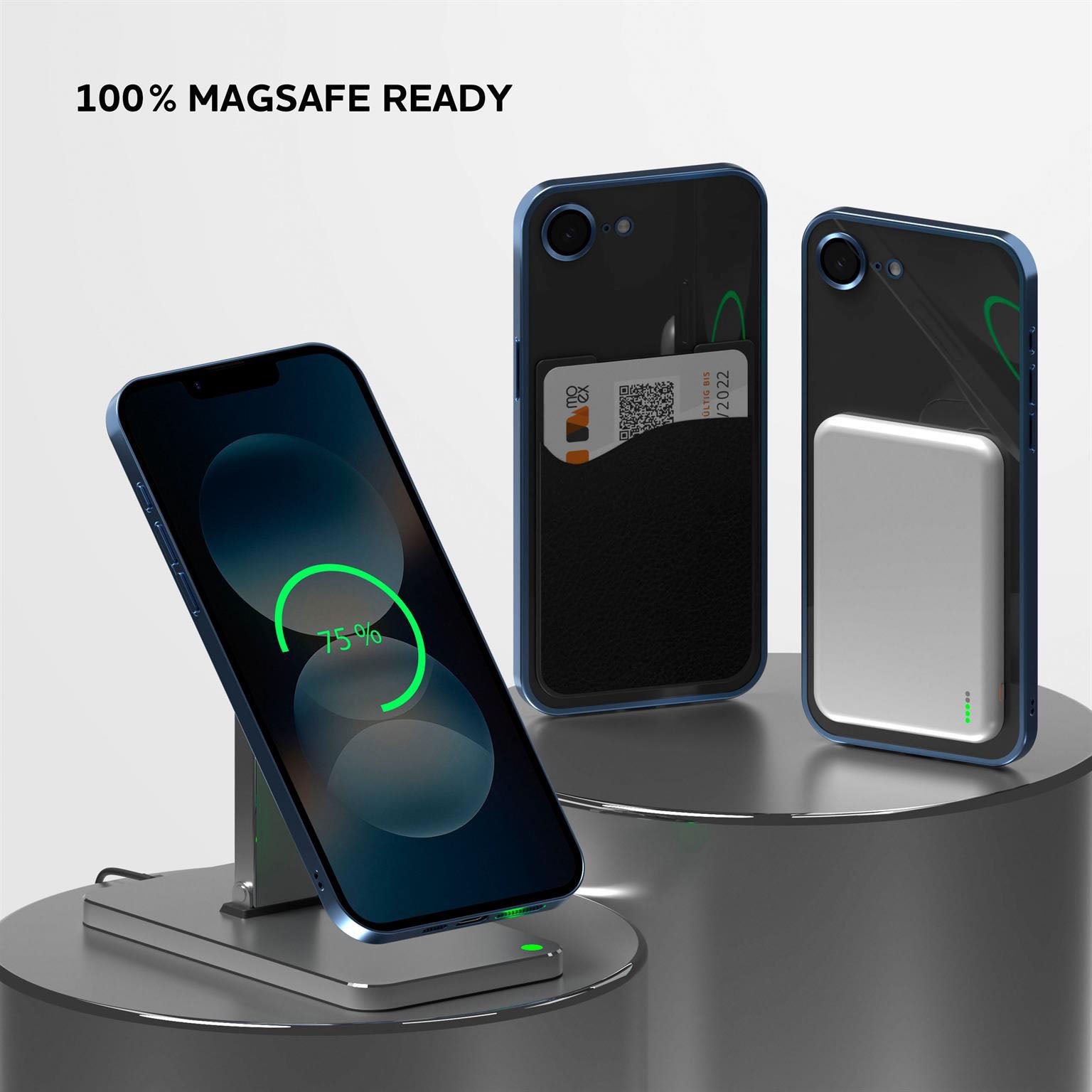 Aura Case für iPhone 16e in der Farbe Ice Blue (Blau)