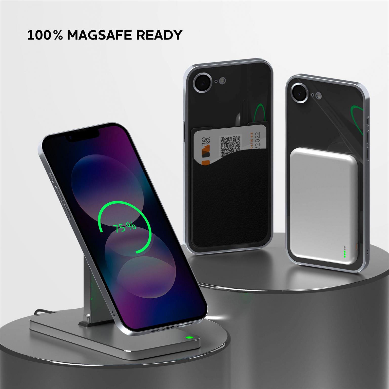 Aura Case für iPhone 16e in der Farbe Silver Smoke (Silber)
