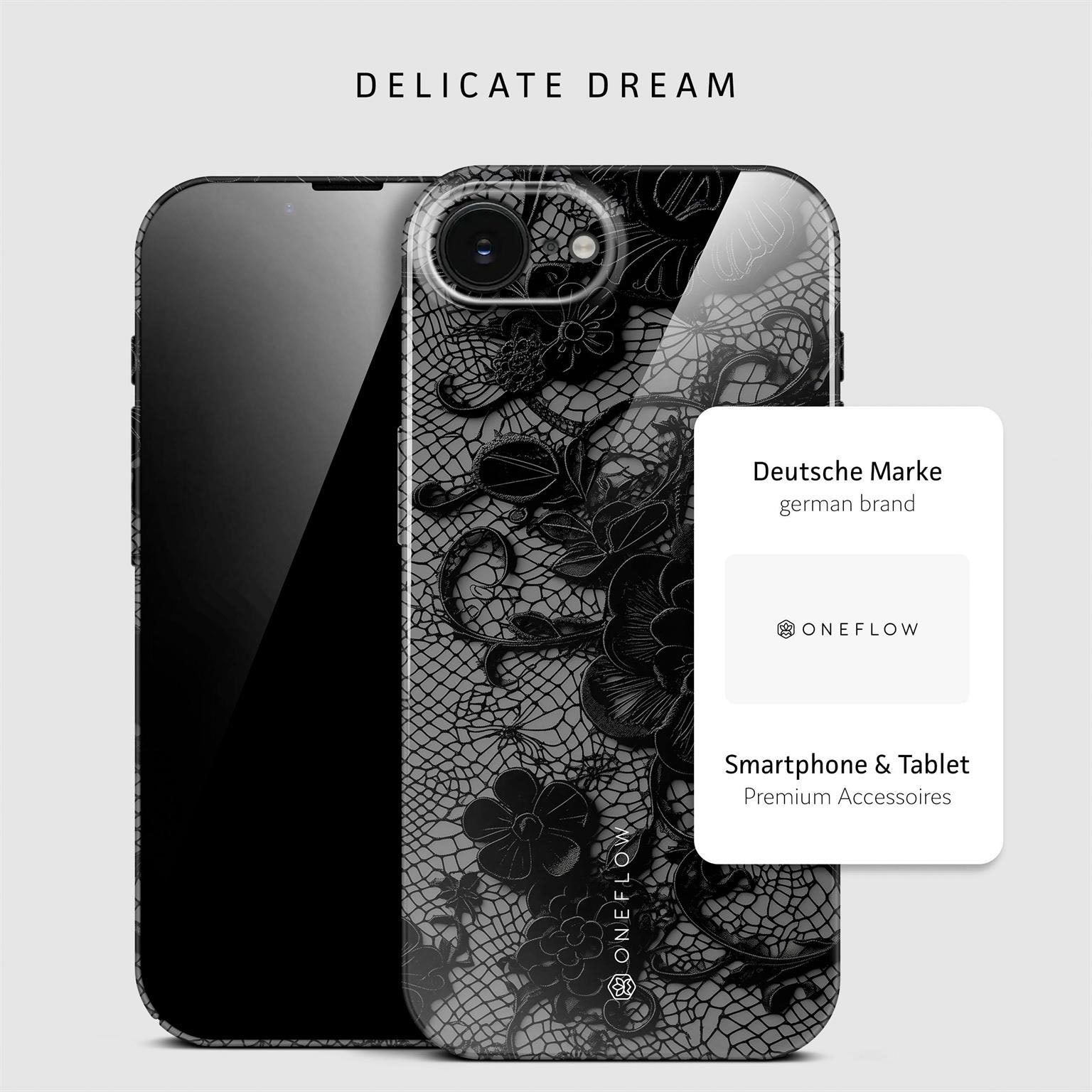 Splash Case für iPhone 16e in der Farbe Delicate Dream (Schwarz)
