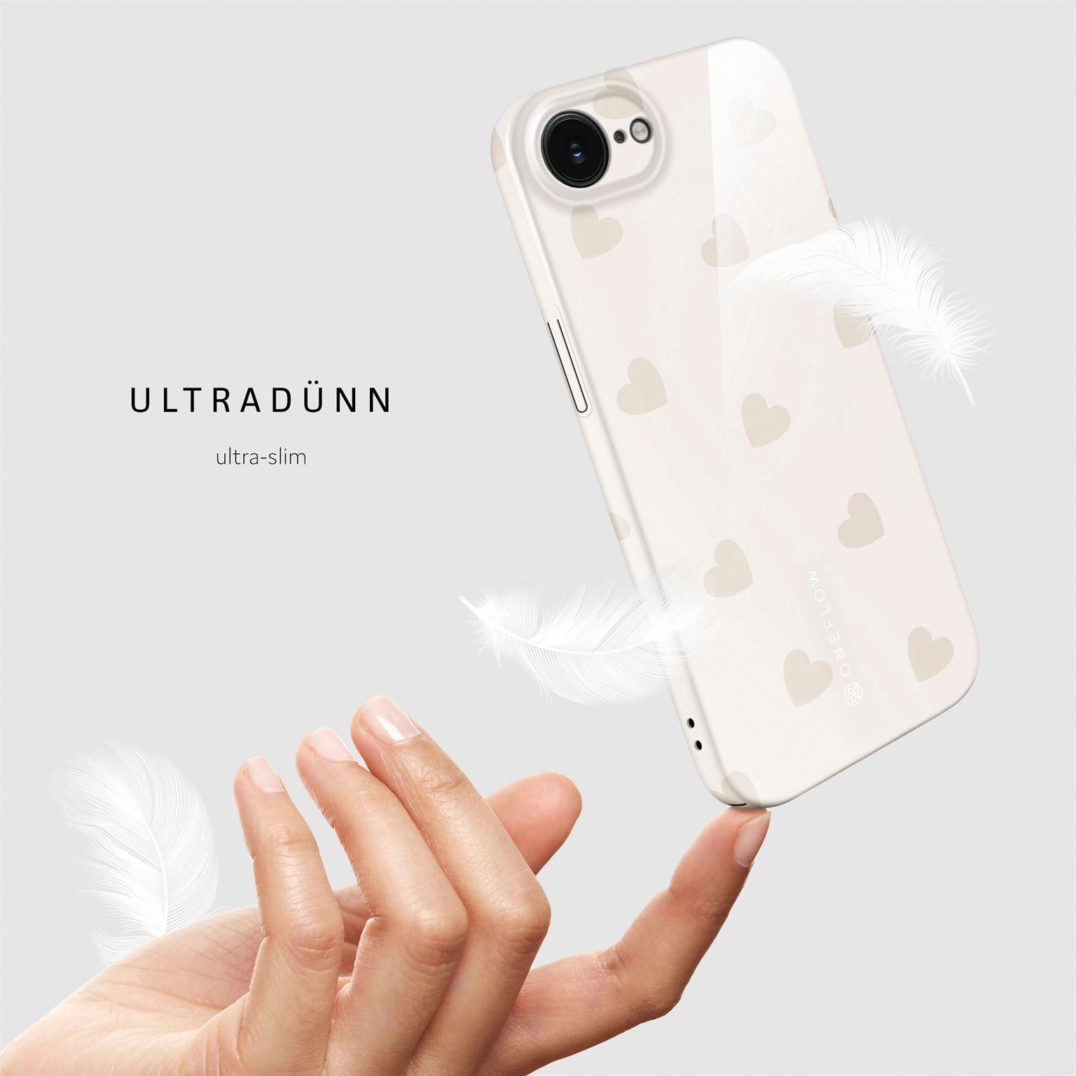 Splash Case für iPhone 16e in der Farbe Latte Love (Braun / Beige)