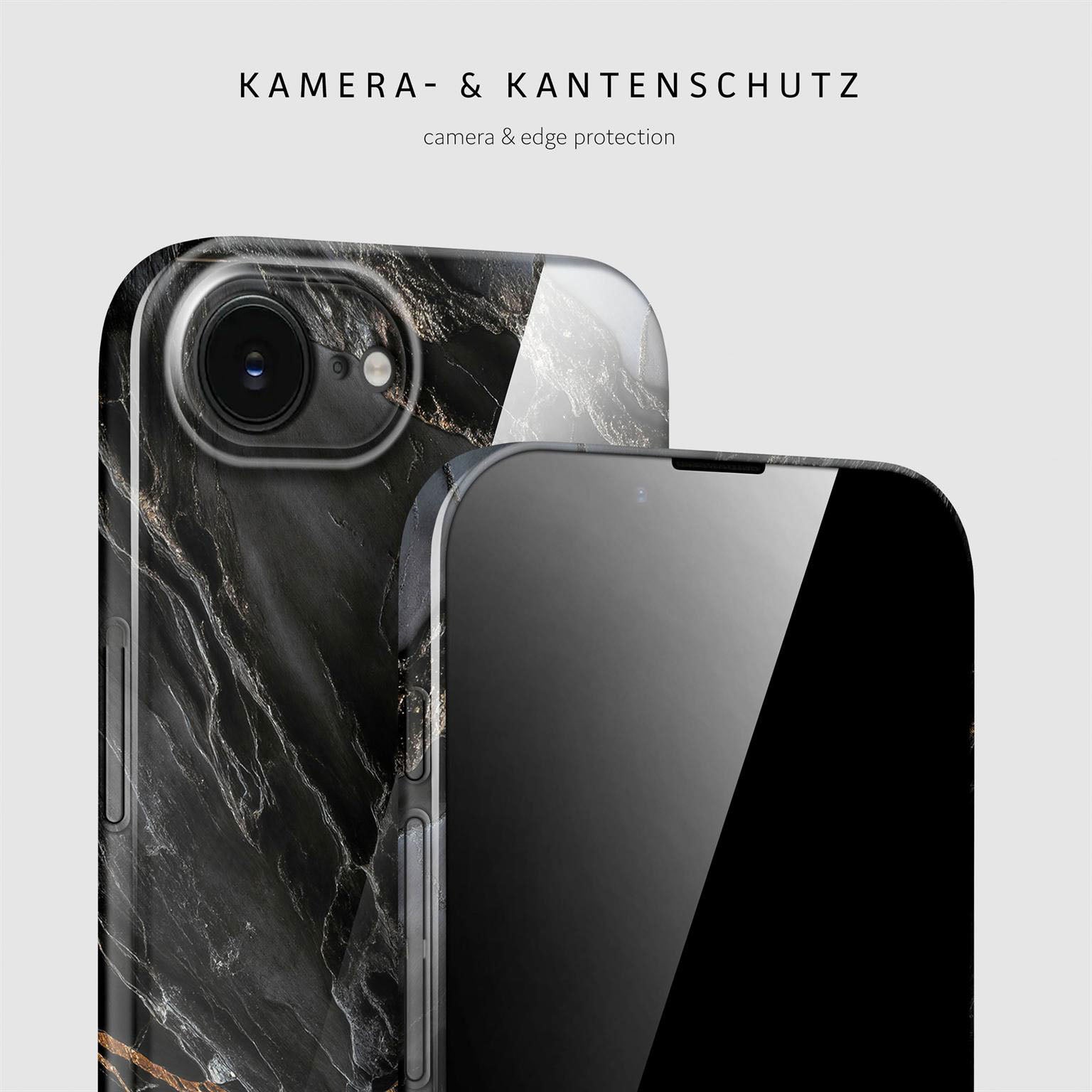 Bliss Cover für iPhone 16e in der Farbe Black Mirage (Schwarz)