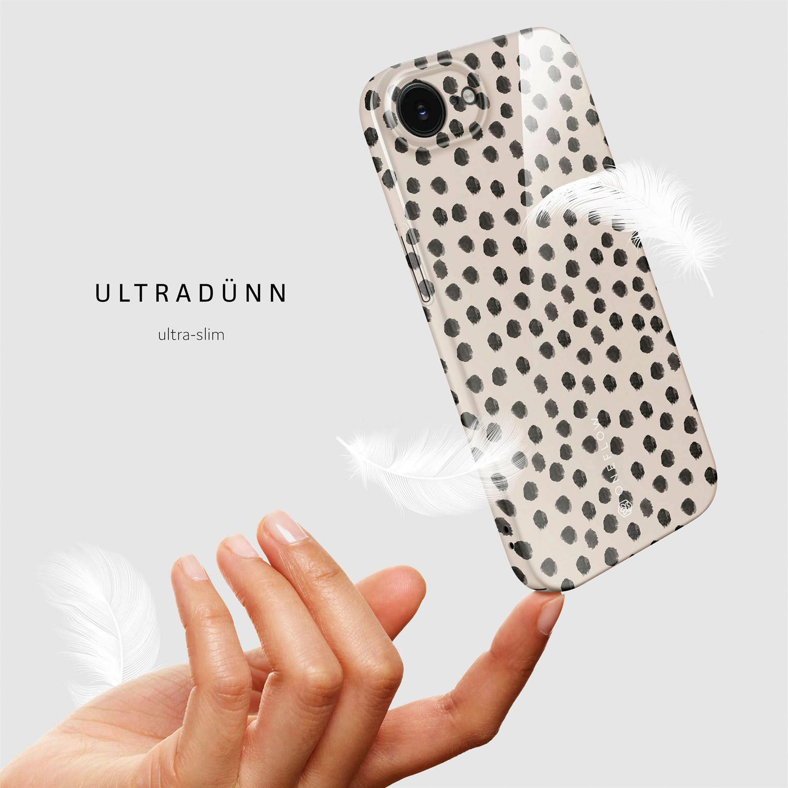 Splash Case für iPhone 16e in der Farbe Cookies & Cream (Braun / Beige)
