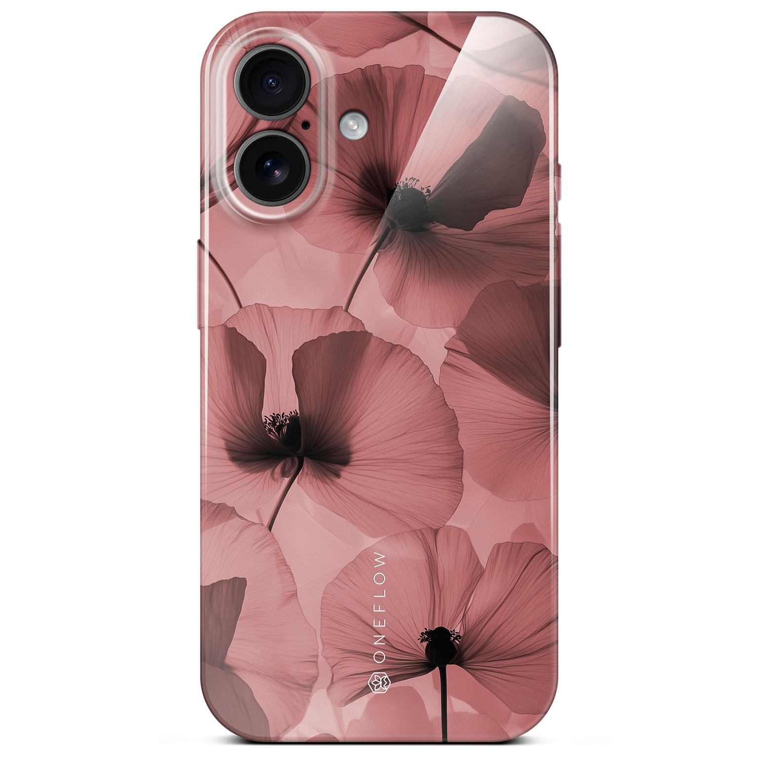 Flower Cover für iPhone 17 in der Farbe Crimson Whisper (Rot)