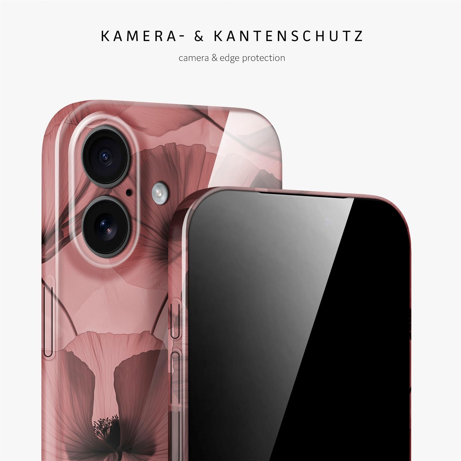 Flower Cover für iPhone 17 in der Farbe Crimson Whisper (Rot)