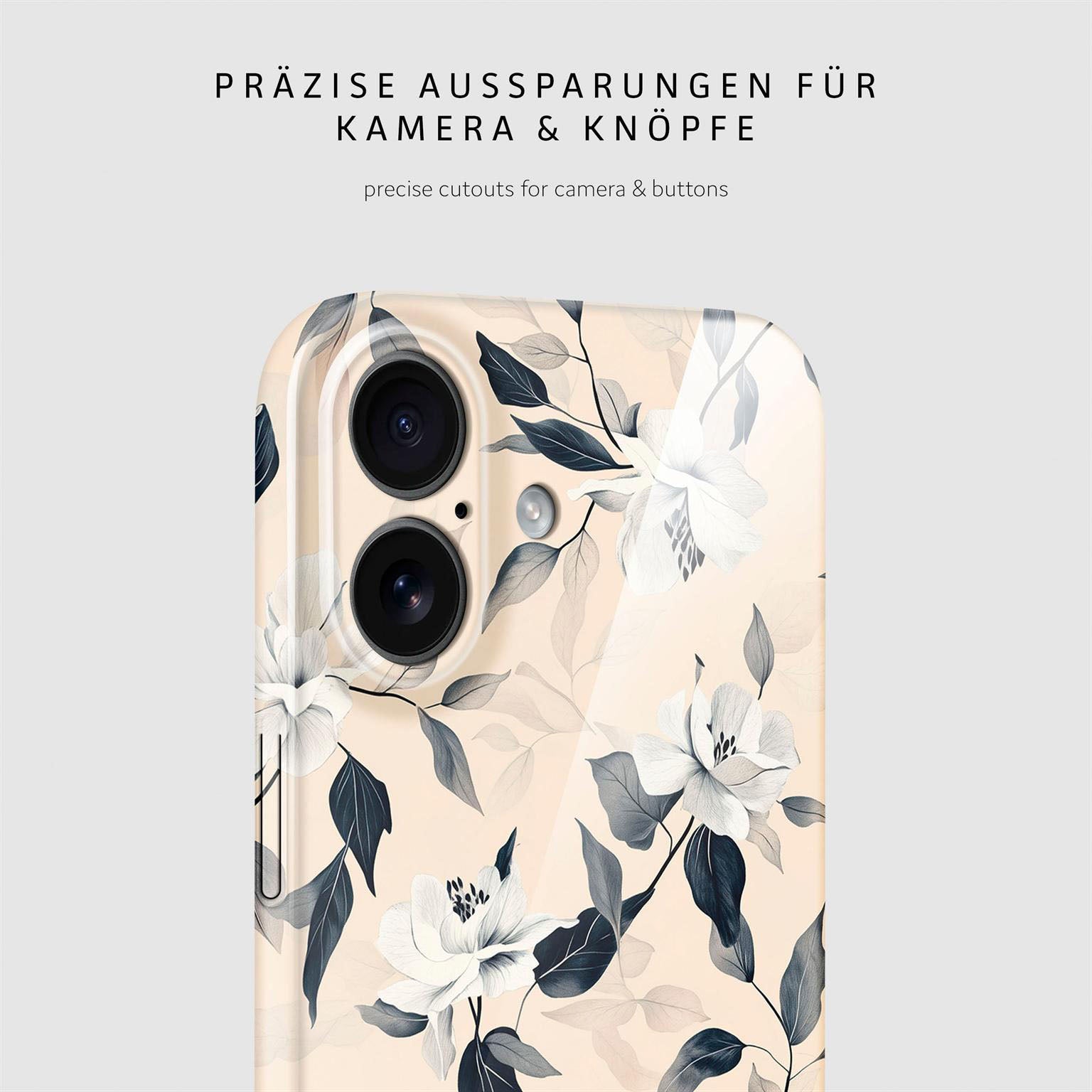Flower Cover für iPhone 17 in der Farbe Eternal Garden (Blau)