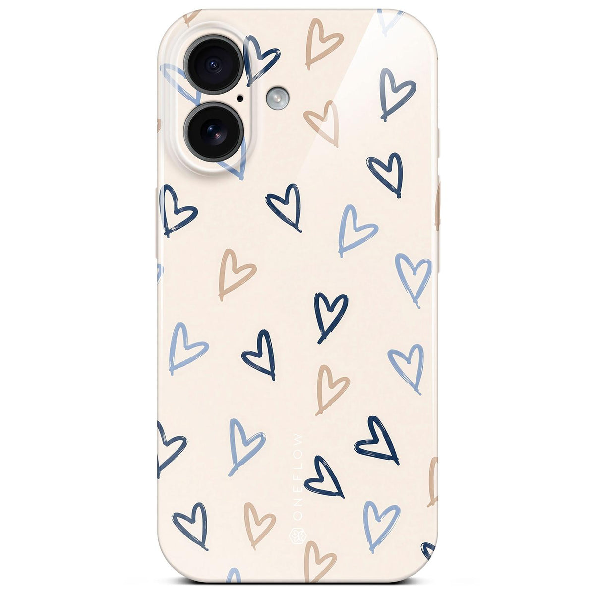 Splash Case für iPhone 17 in der Farbe Denim Doodles (Braun / Beige)
