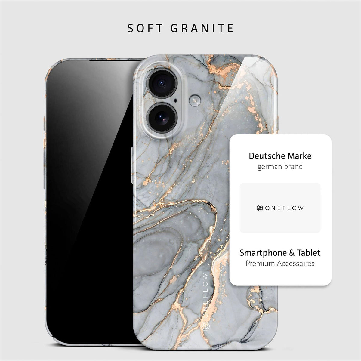 Bliss Cover für iPhone 17 in der Farbe Soft Granite (Grau)