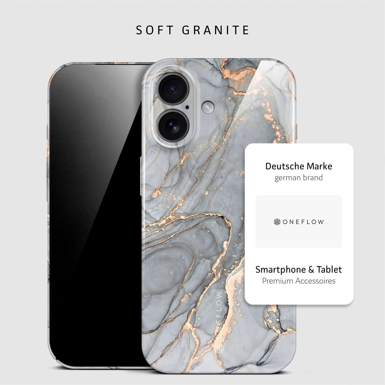 Bliss Cover für iPhone 17 in der Farbe Soft Granite (Grau)