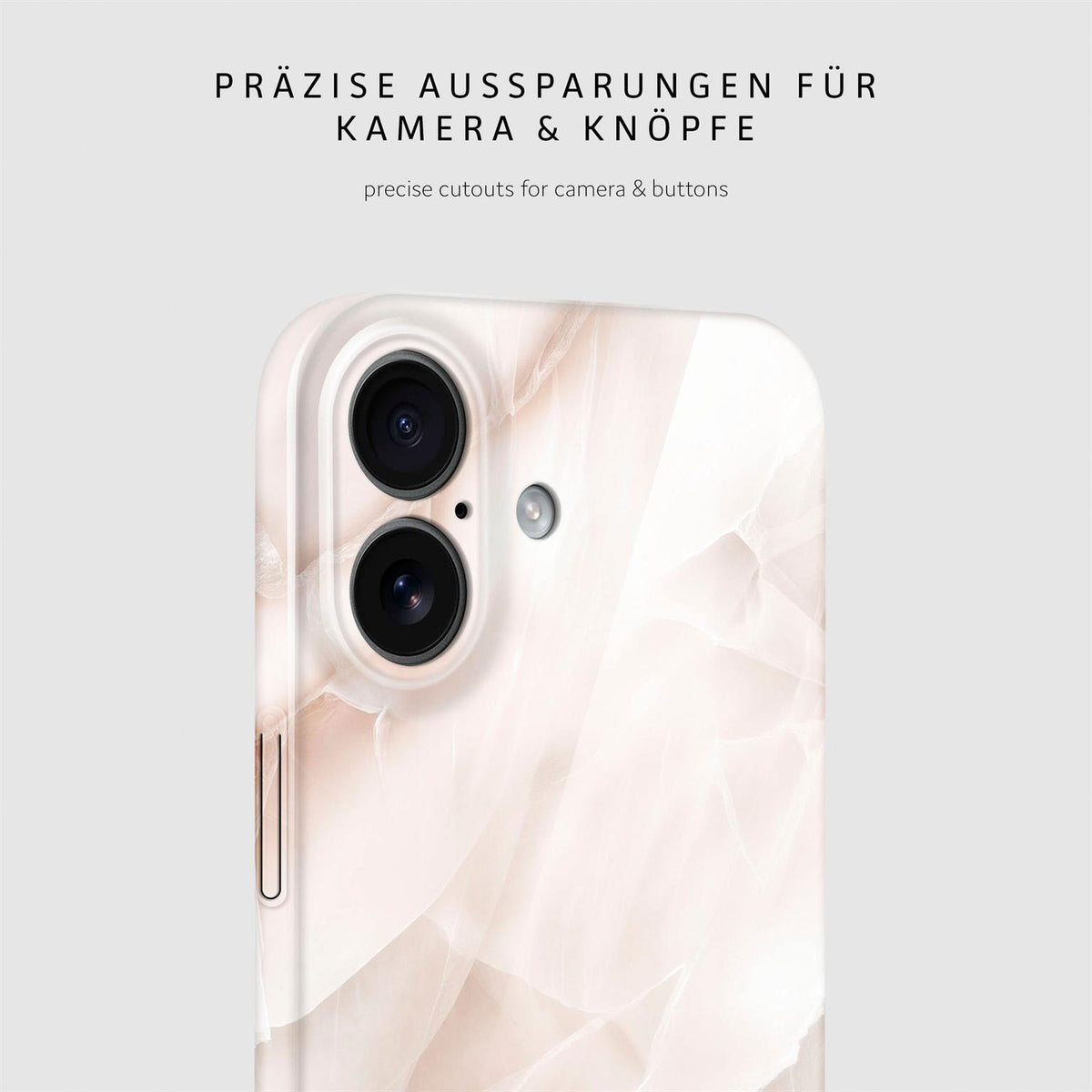 Bliss Cover für iPhone 17 in der Farbe Soft Blush (Braun / Beige)