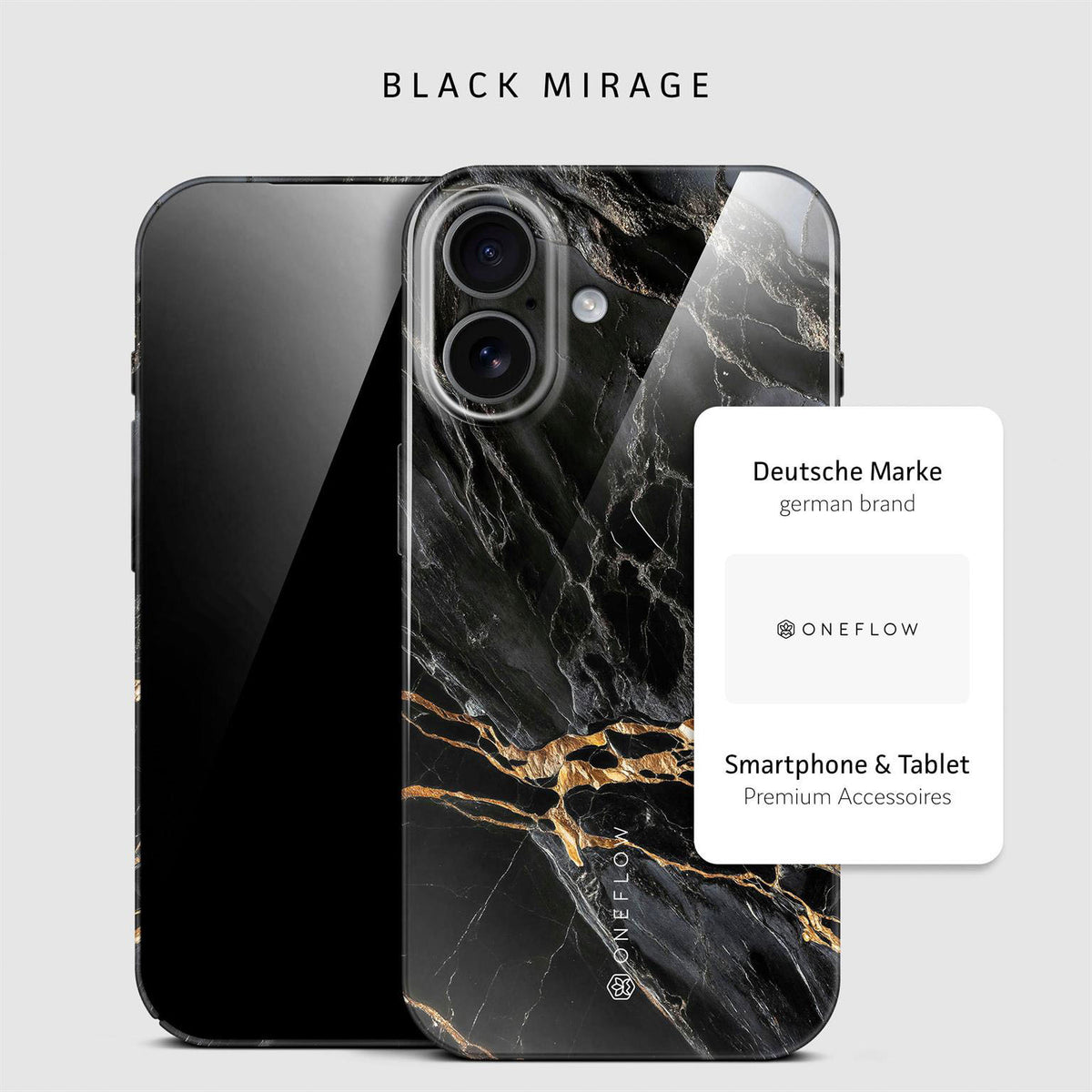 Bliss Cover für iPhone 17 in der Farbe Black Mirage (Schwarz)