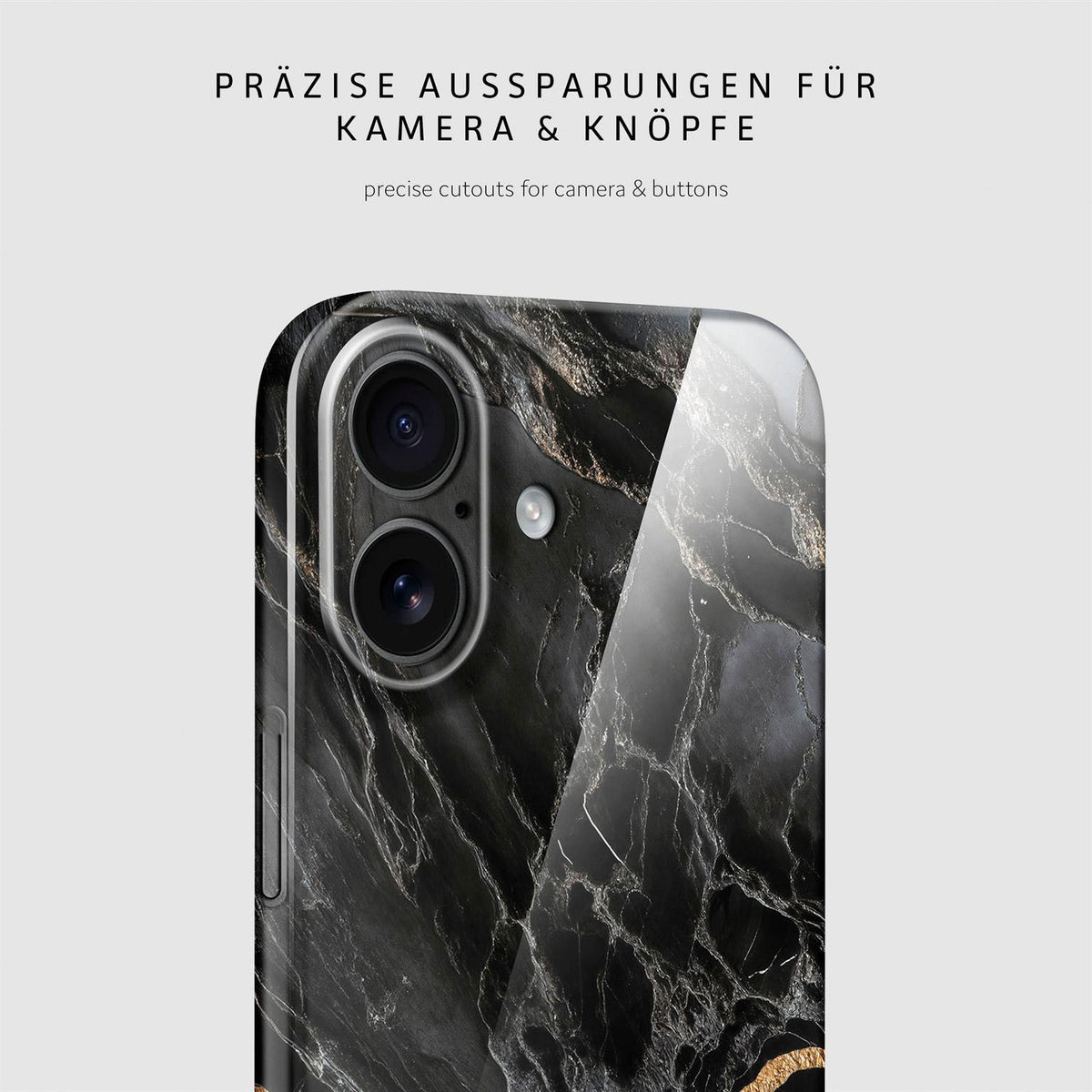Bliss Cover für iPhone 17 in der Farbe Black Mirage (Schwarz)