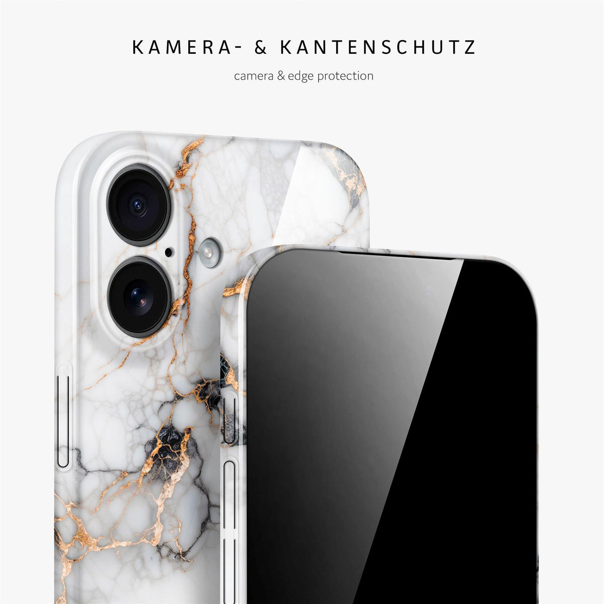 Bliss Cover für iPhone 17 in der Farbe Marble Veil (Weiß)