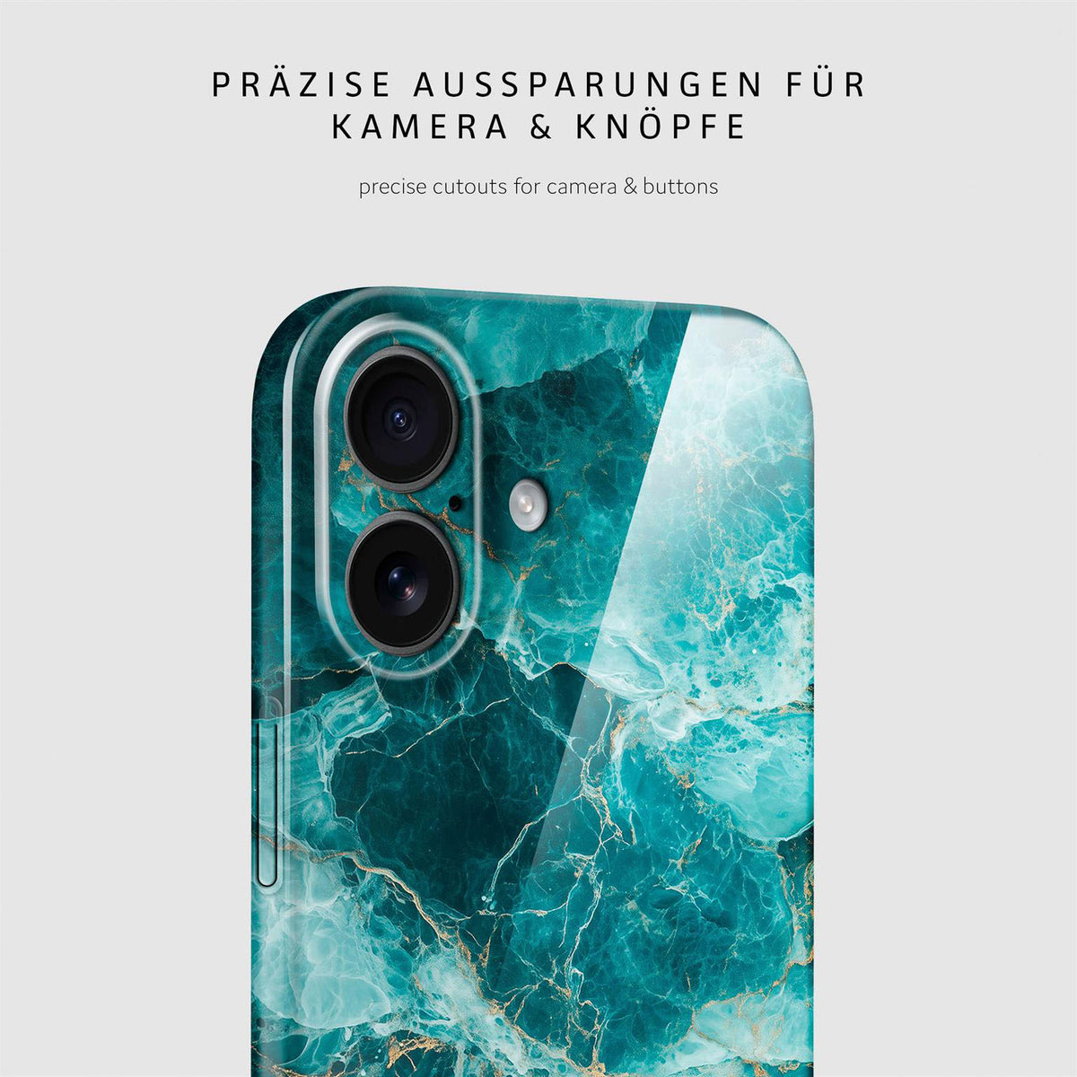 Bliss Cover für iPhone 17 in der Farbe Aqua Prism (Blau)