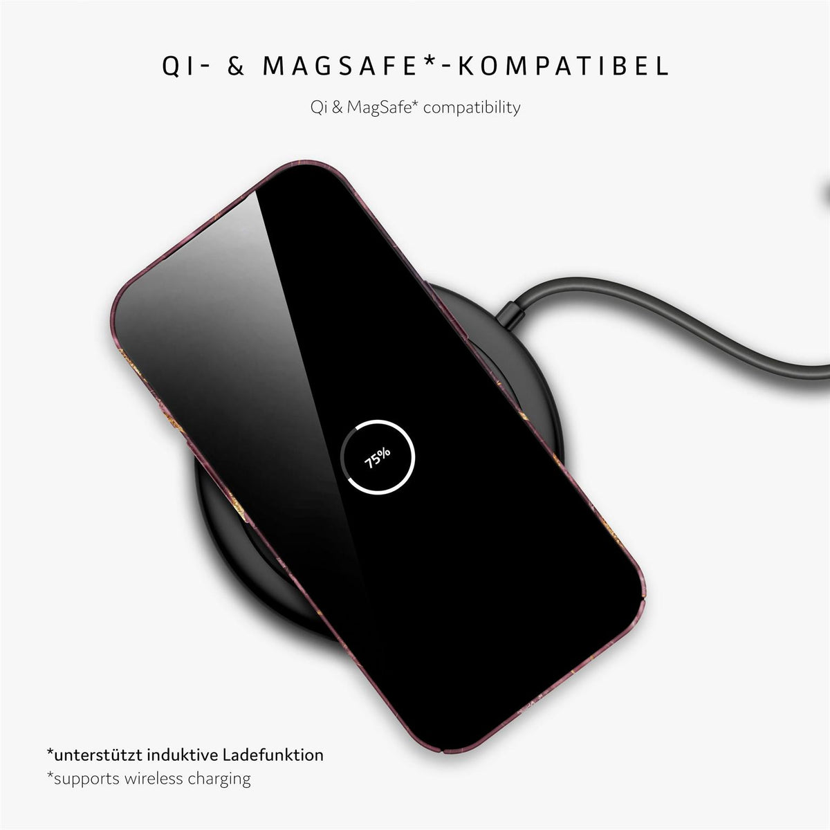 Bliss Cover für iPhone 17 in der Farbe Velvet Wine (Rot)