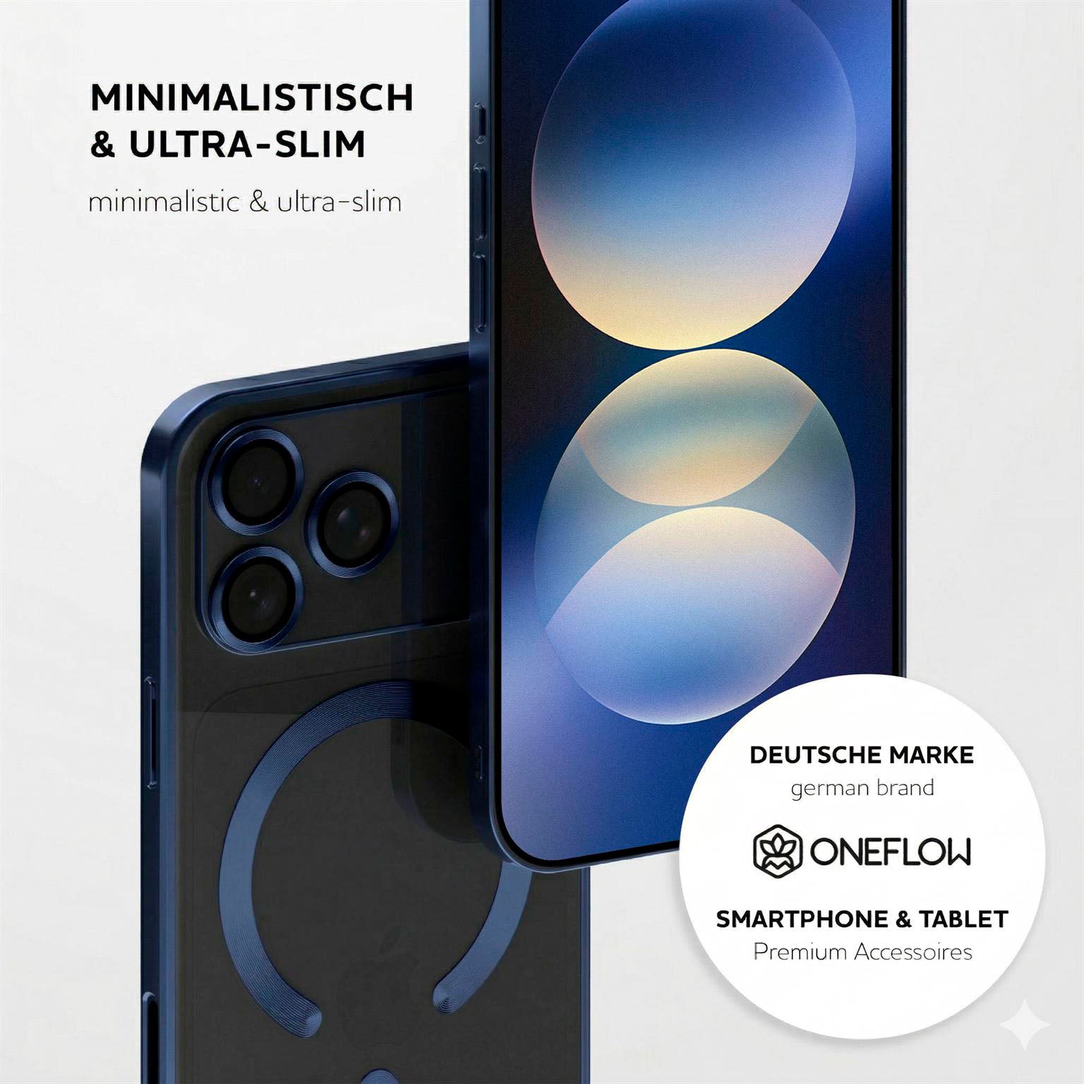 Aura Case für iPhone 17 Pro in der Farbe Nautical Blue (Blau)