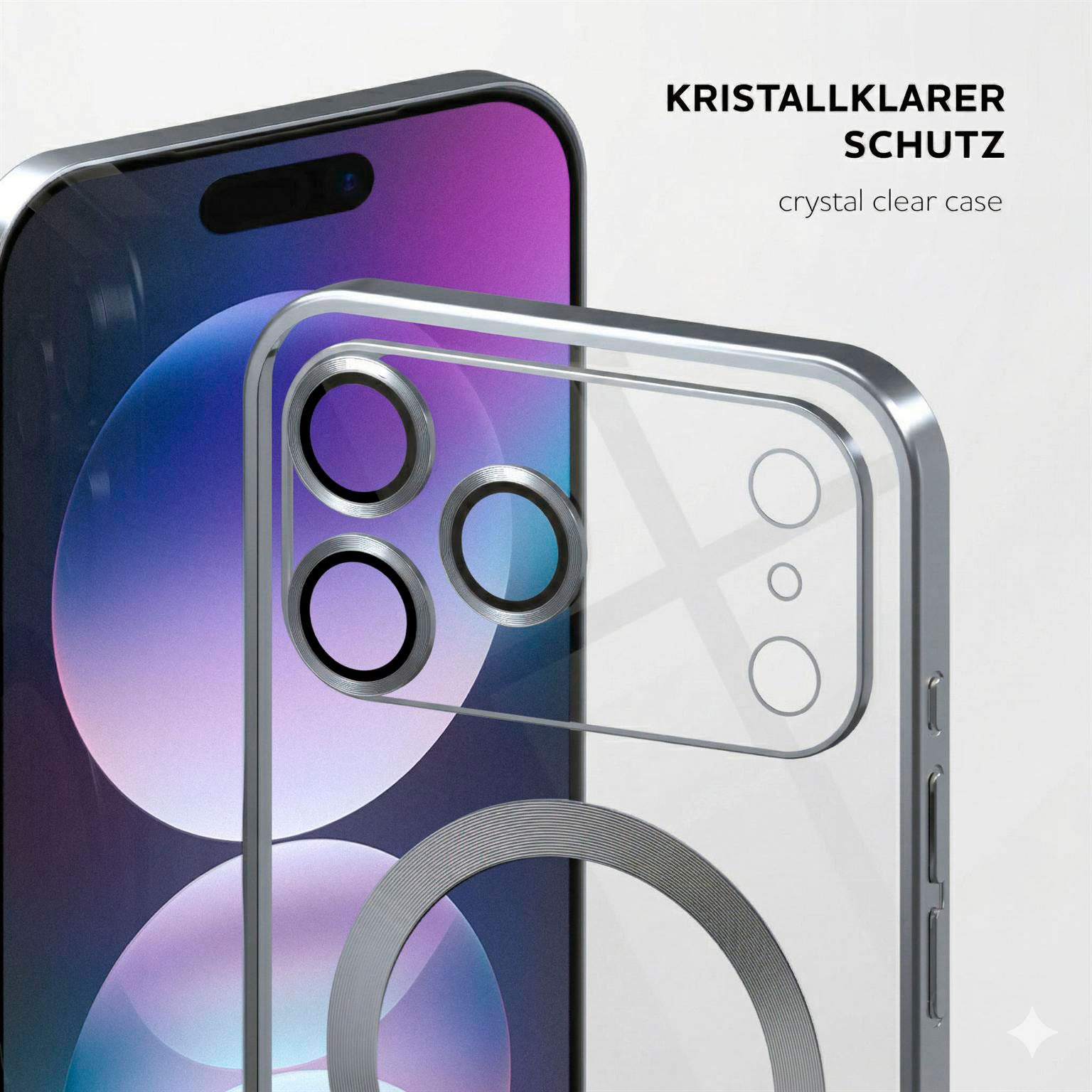 Aura Case für iPhone 17 Pro in der Farbe Silver Smoke (Silber)