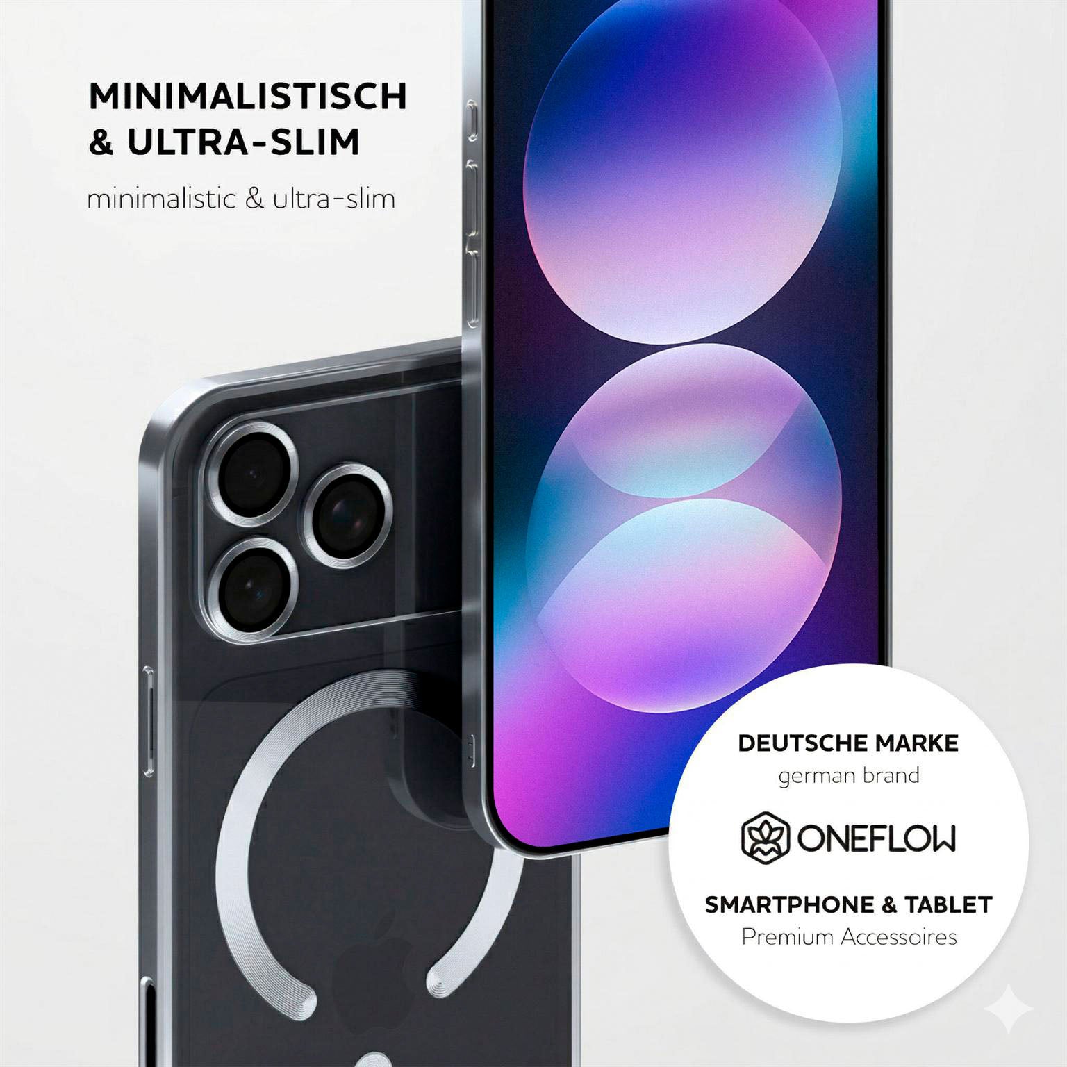 Aura Case für iPhone 17 Pro in der Farbe Silver Smoke (Silber)