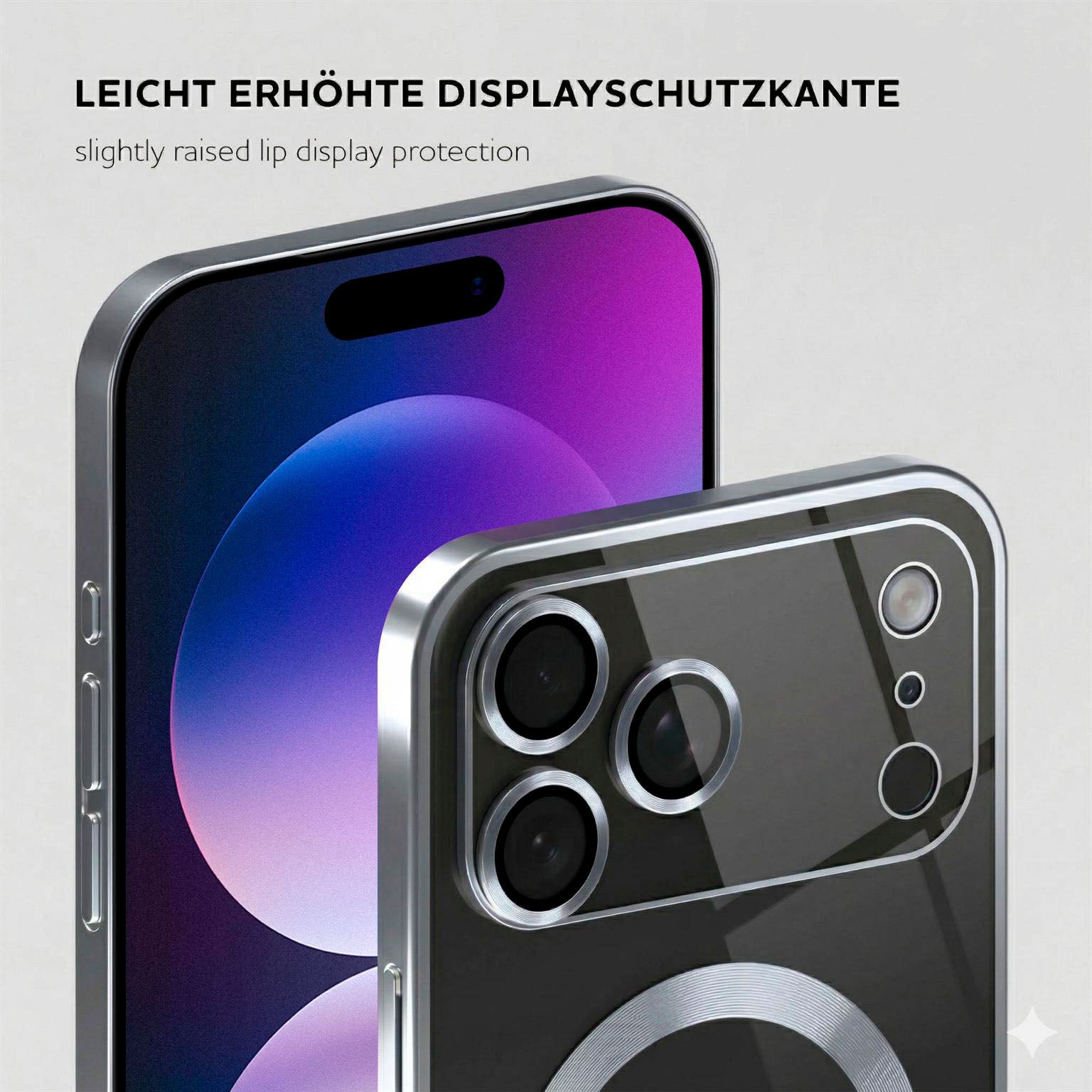 Aura Case für iPhone 17 Pro in der Farbe Silver Smoke (Silber)