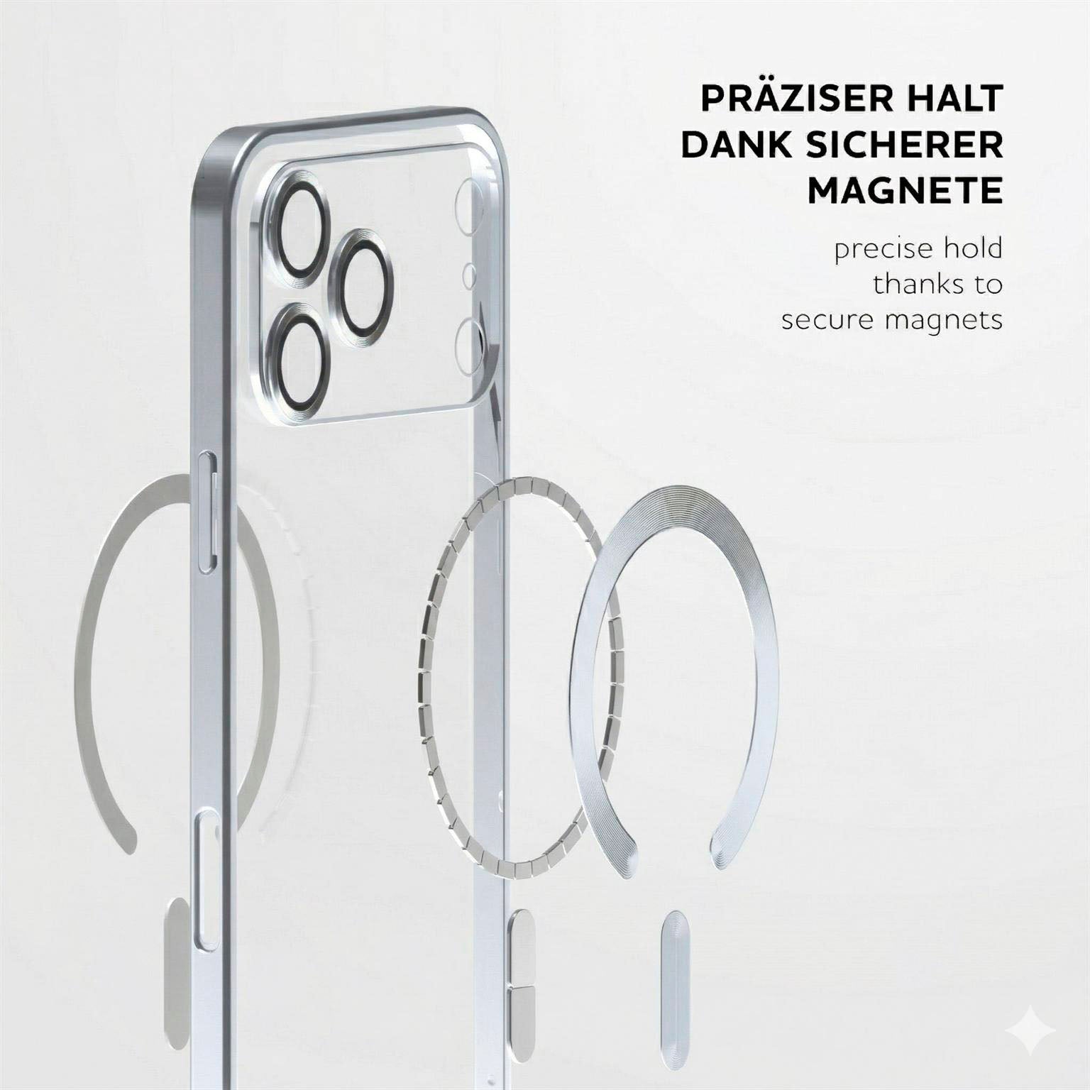 Aura Case für iPhone 17 Pro in der Farbe Silver Smoke (Silber)