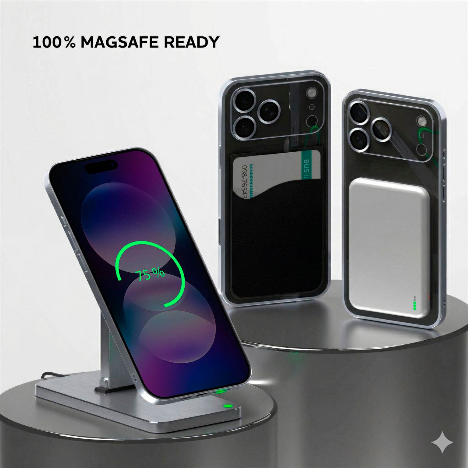 Aura Case für iPhone 17 Pro in der Farbe Silver Smoke (Silber)