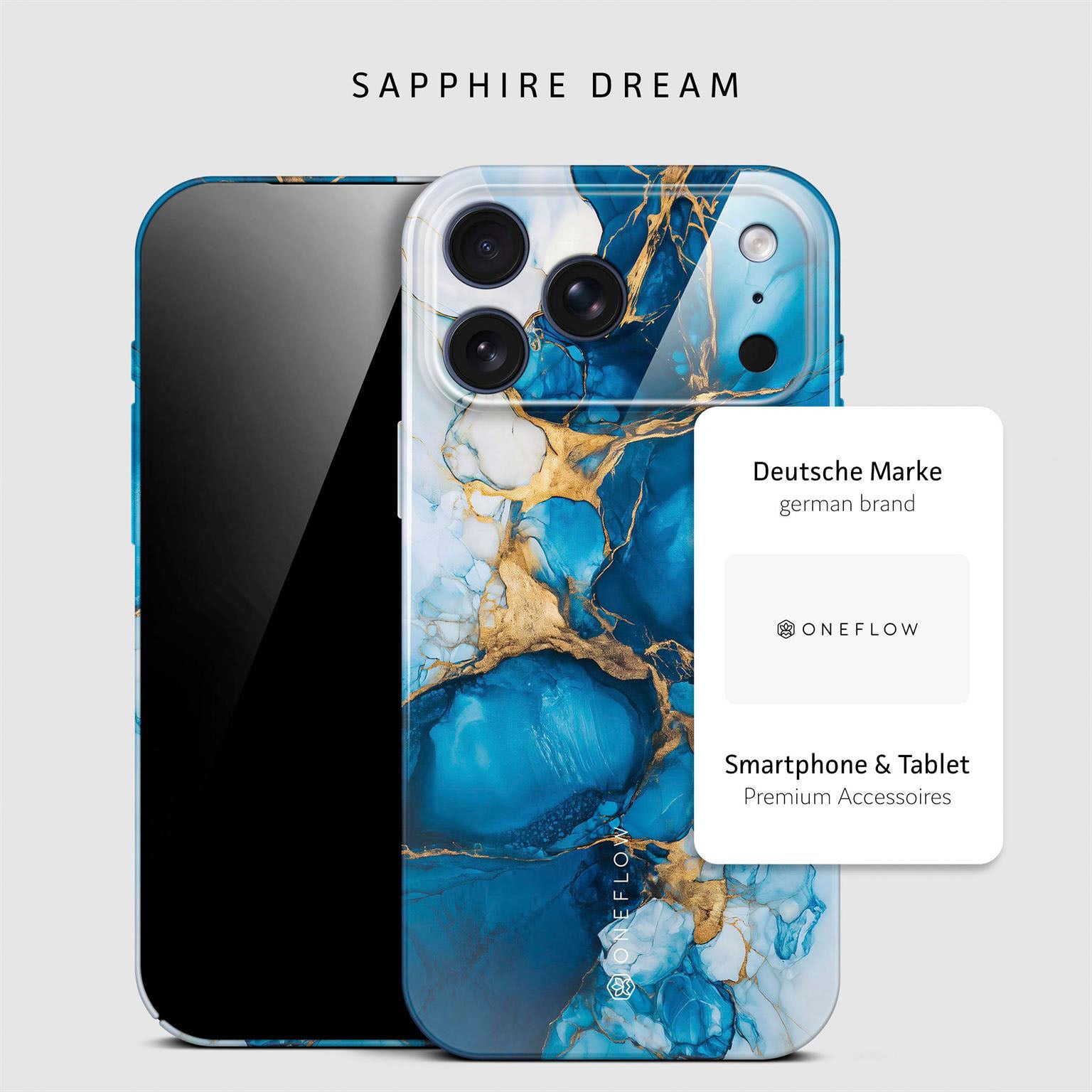 Bliss Cover für iPhone 17 Pro in der Farbe Sapphire Dream (Blau)