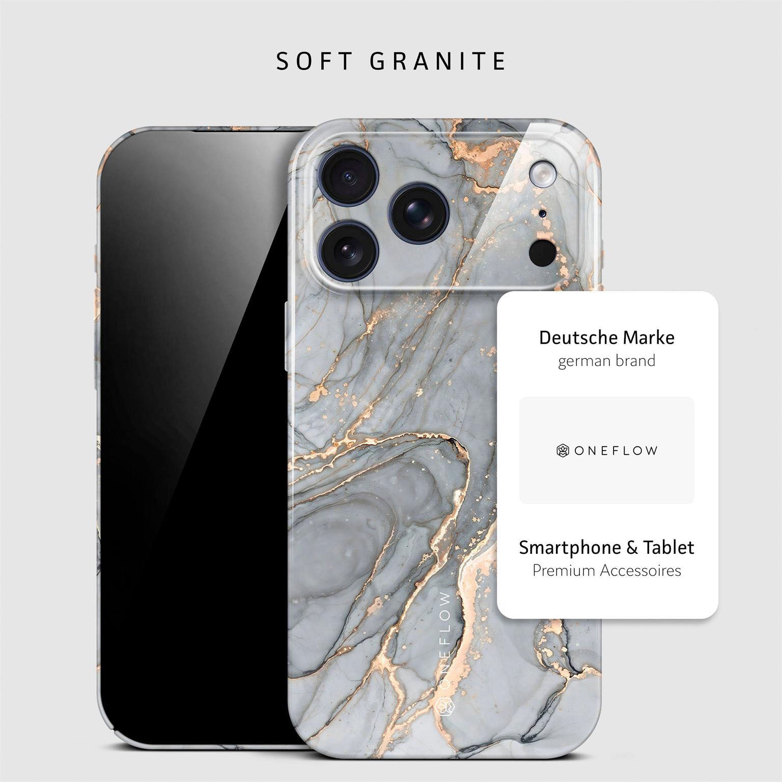 Bliss Cover für iPhone 17 Pro in der Farbe Soft Granite (Grau)