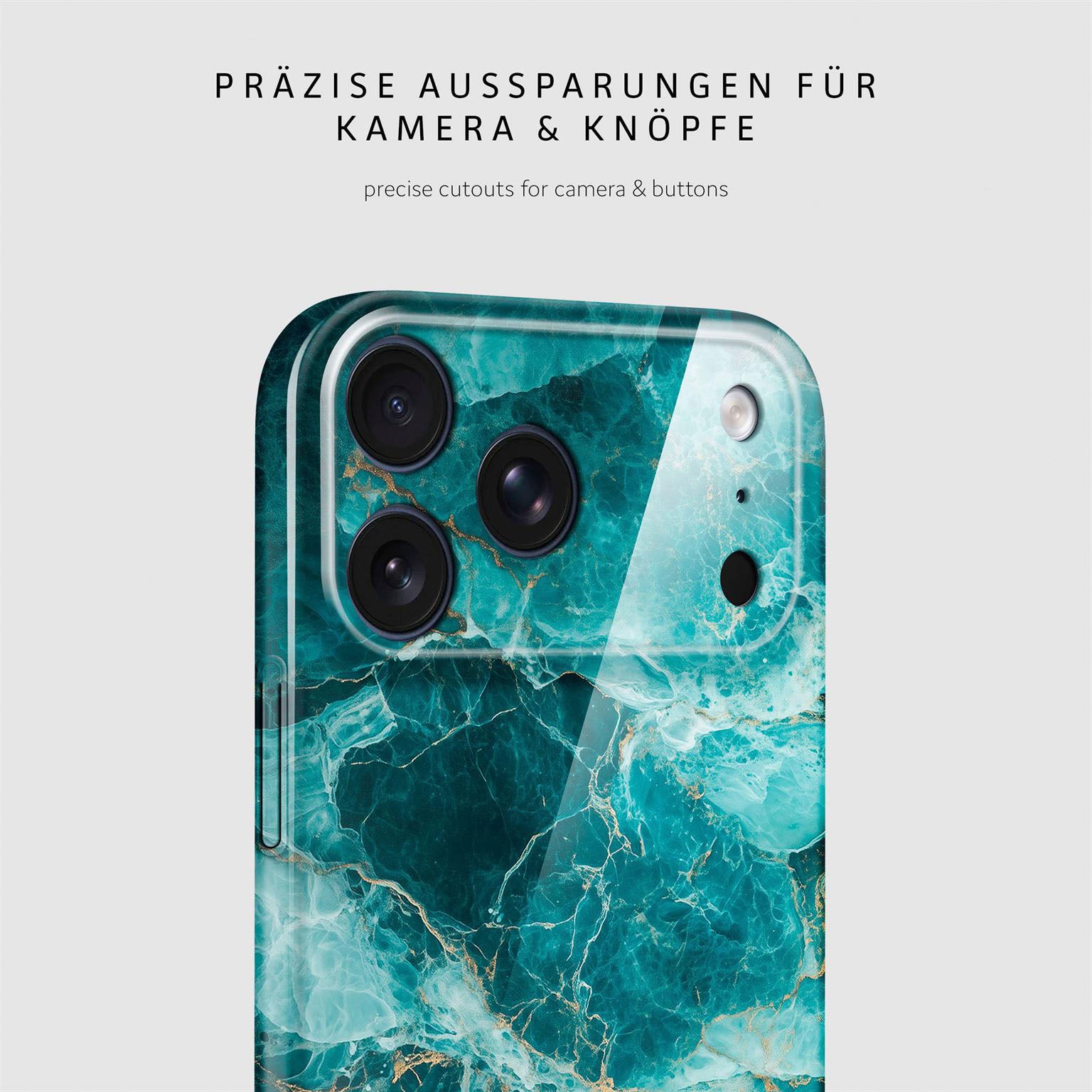 Bliss Cover für iPhone 17 Pro in der Farbe Aqua Prism (Blau)