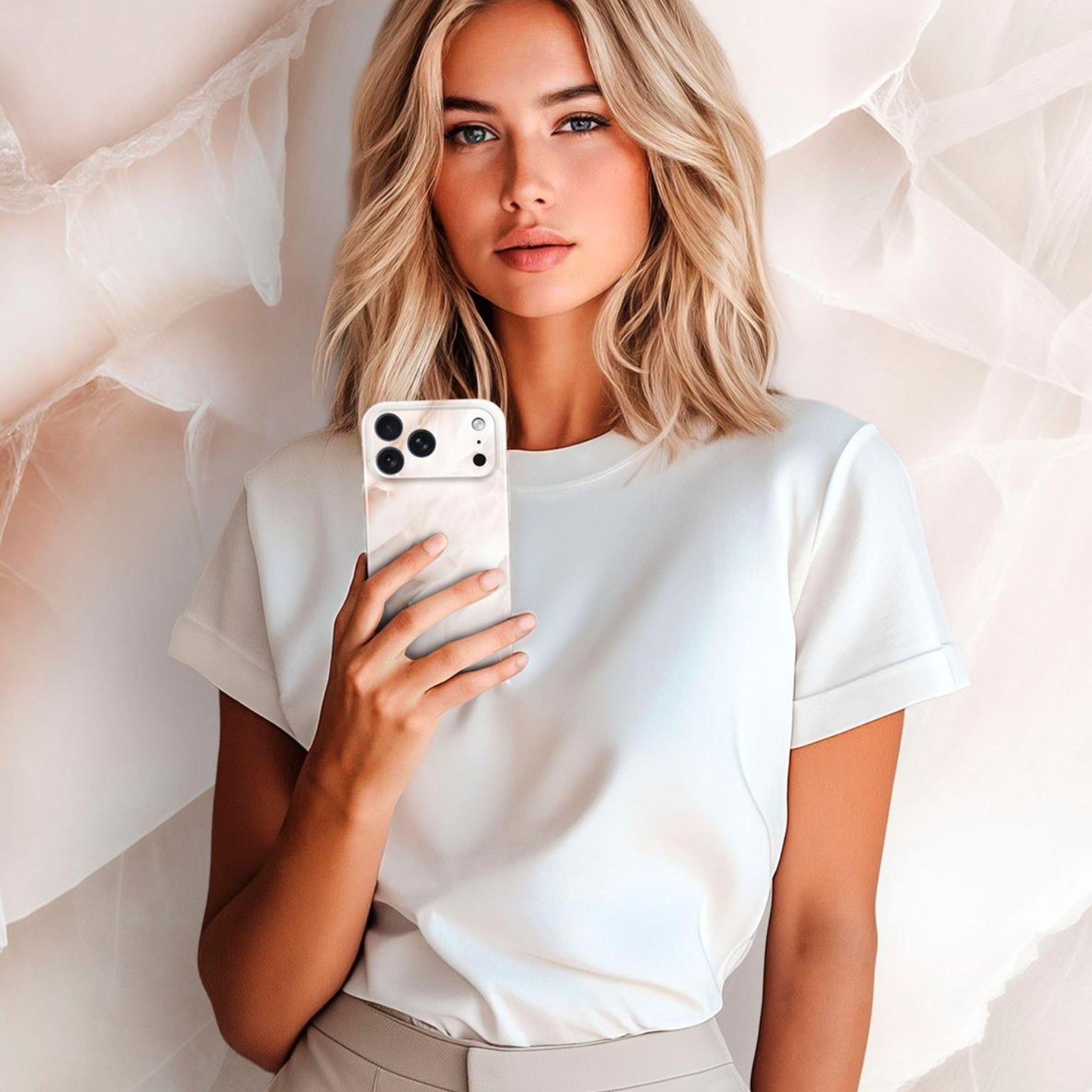 Bliss Cover für iPhone 17 Pro Max in der Farbe Soft Blush (Braun / Beige)