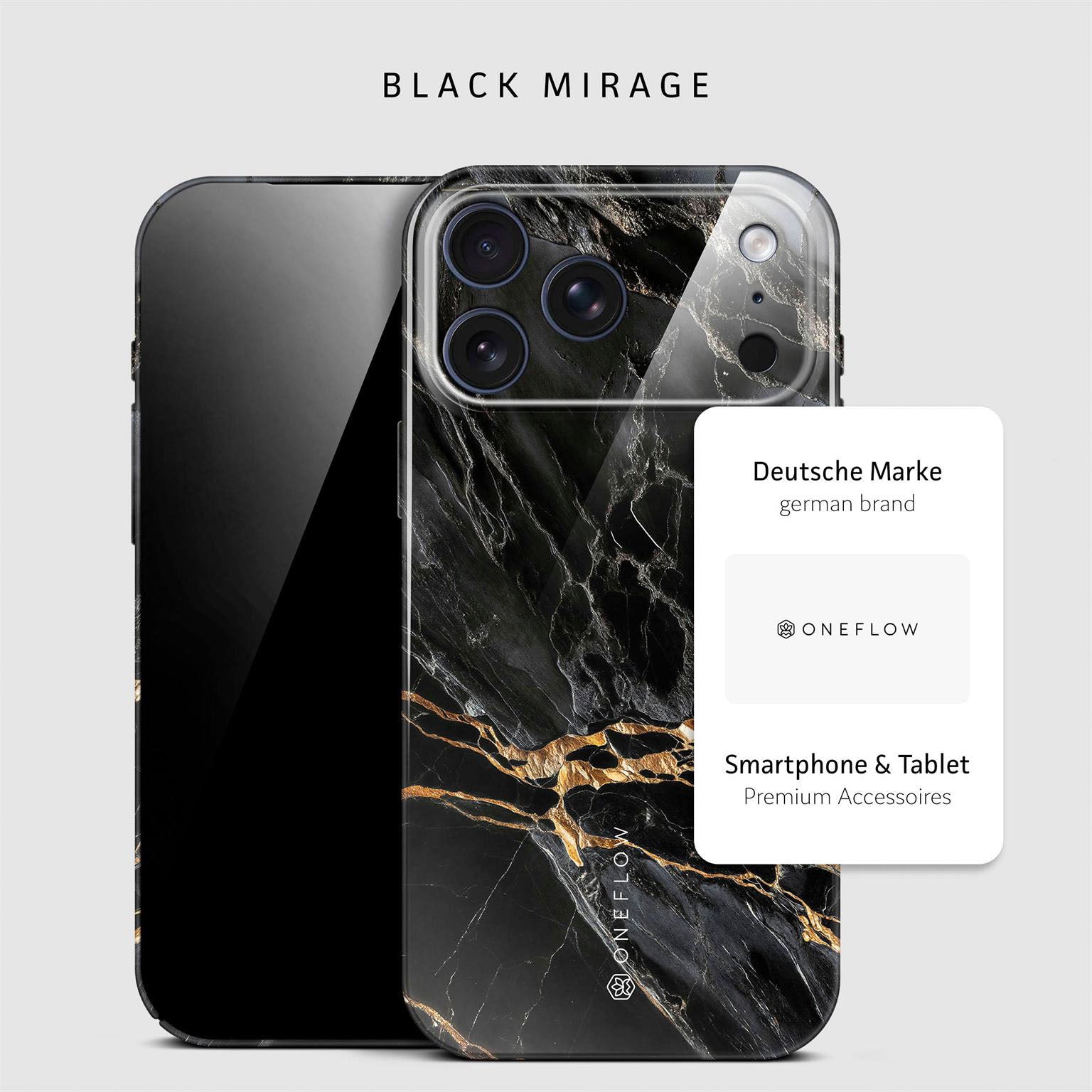 Bliss Cover für iPhone 17 Pro Max in der Farbe Black Mirage (Schwarz)