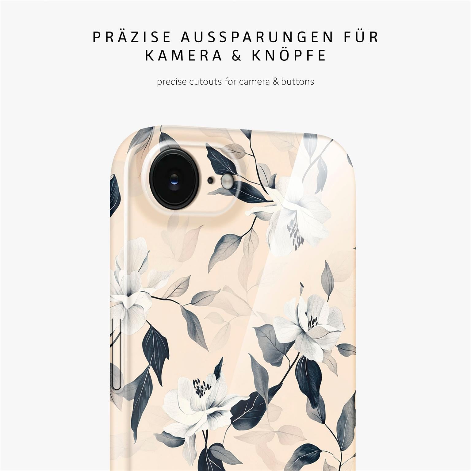 Flower Cover für iPhone 17e in der Farbe Eternal Garden (Blau)