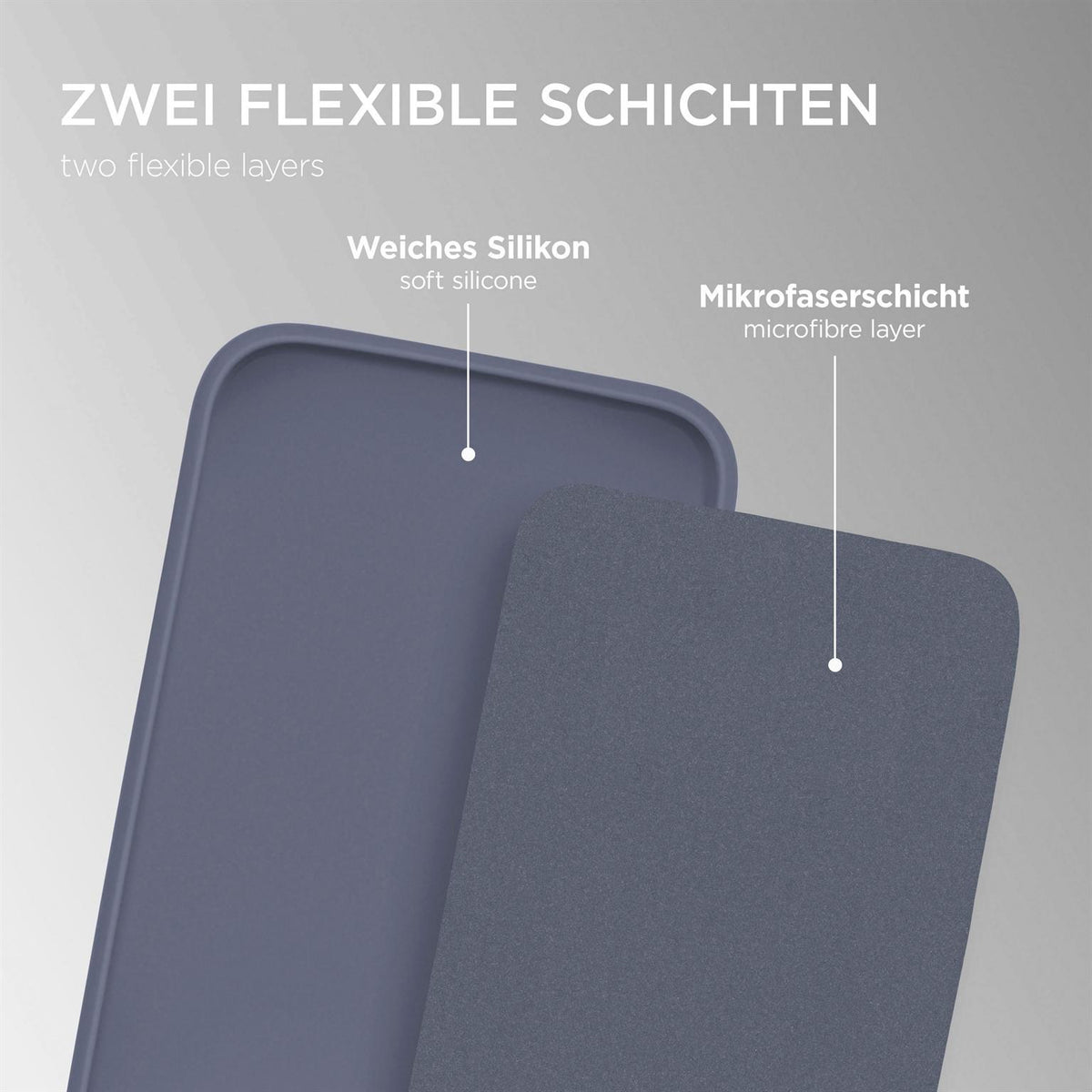 Soft Case für iPhone 18 Pro in der Farbe Lavendelgrau (Lila / Violett)