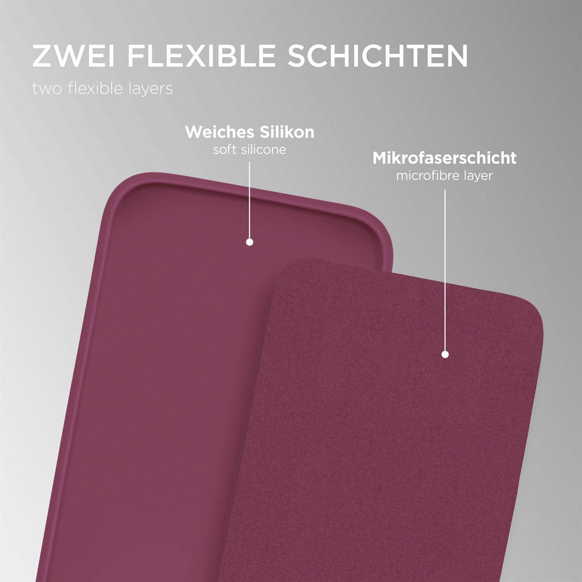 Soft Case für iPhone 18 Pro in der Farbe Pflaume (Lila / Violett)
