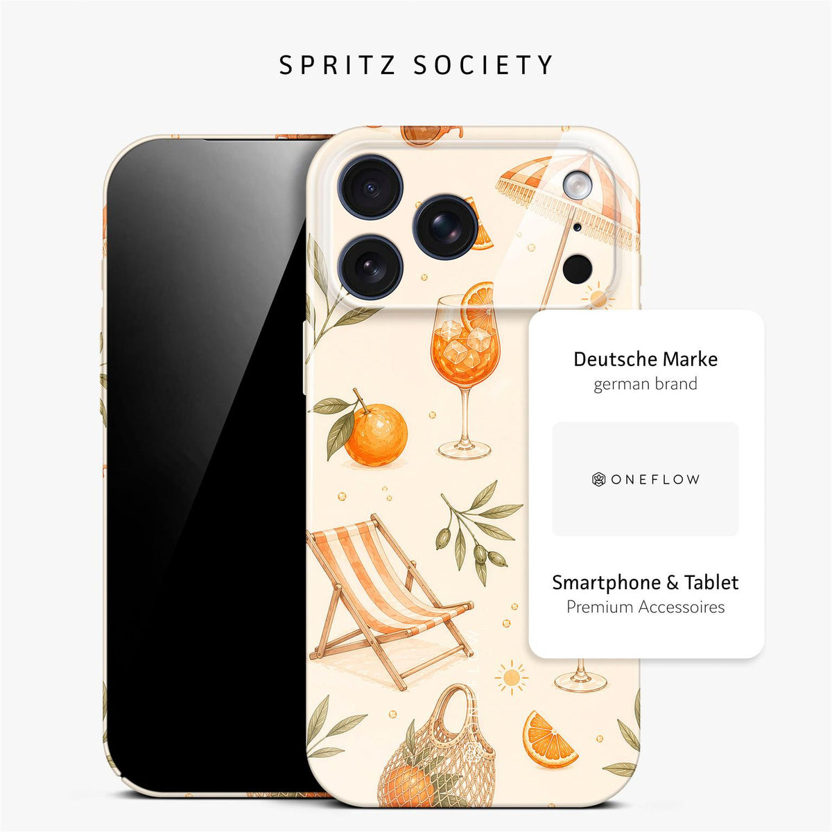 Splash Case für iPhone 18 Pro in der Farbe Spritz Society (Braun / Beige)