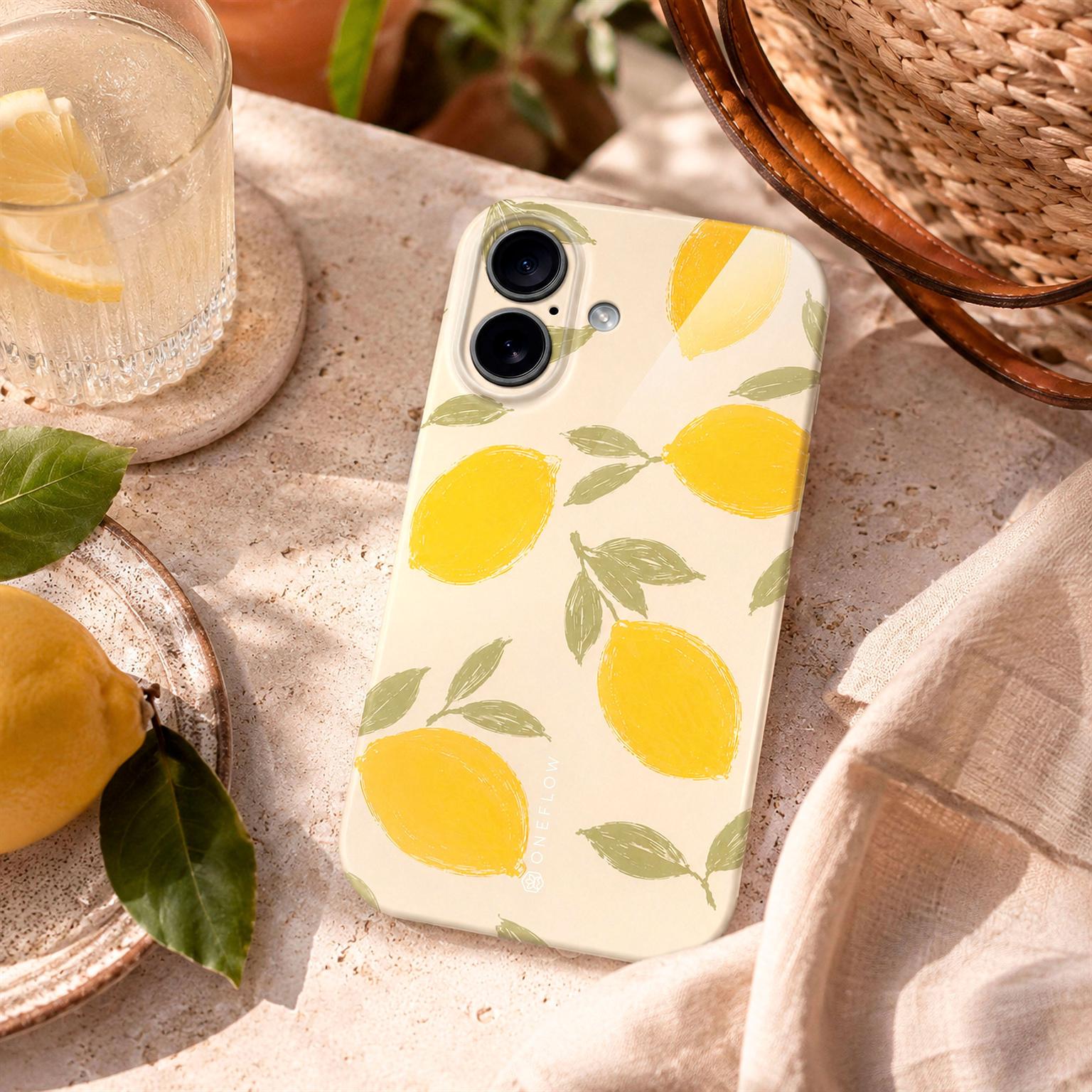 Splash Case für iPhone 18 Pro in der Farbe Lemon Babe (Braun / Beige)