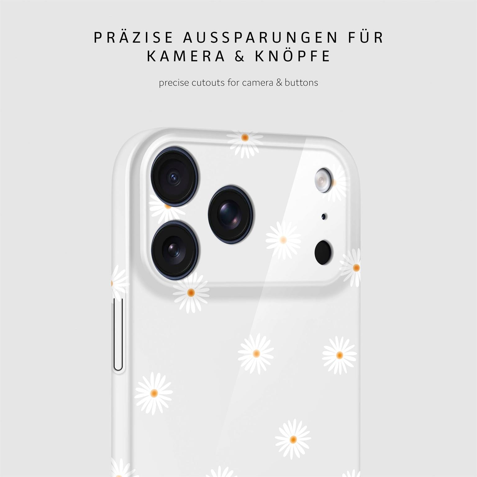 Splash Case für iPhone 18 Pro in der Farbe Daisy Delight (Grau)