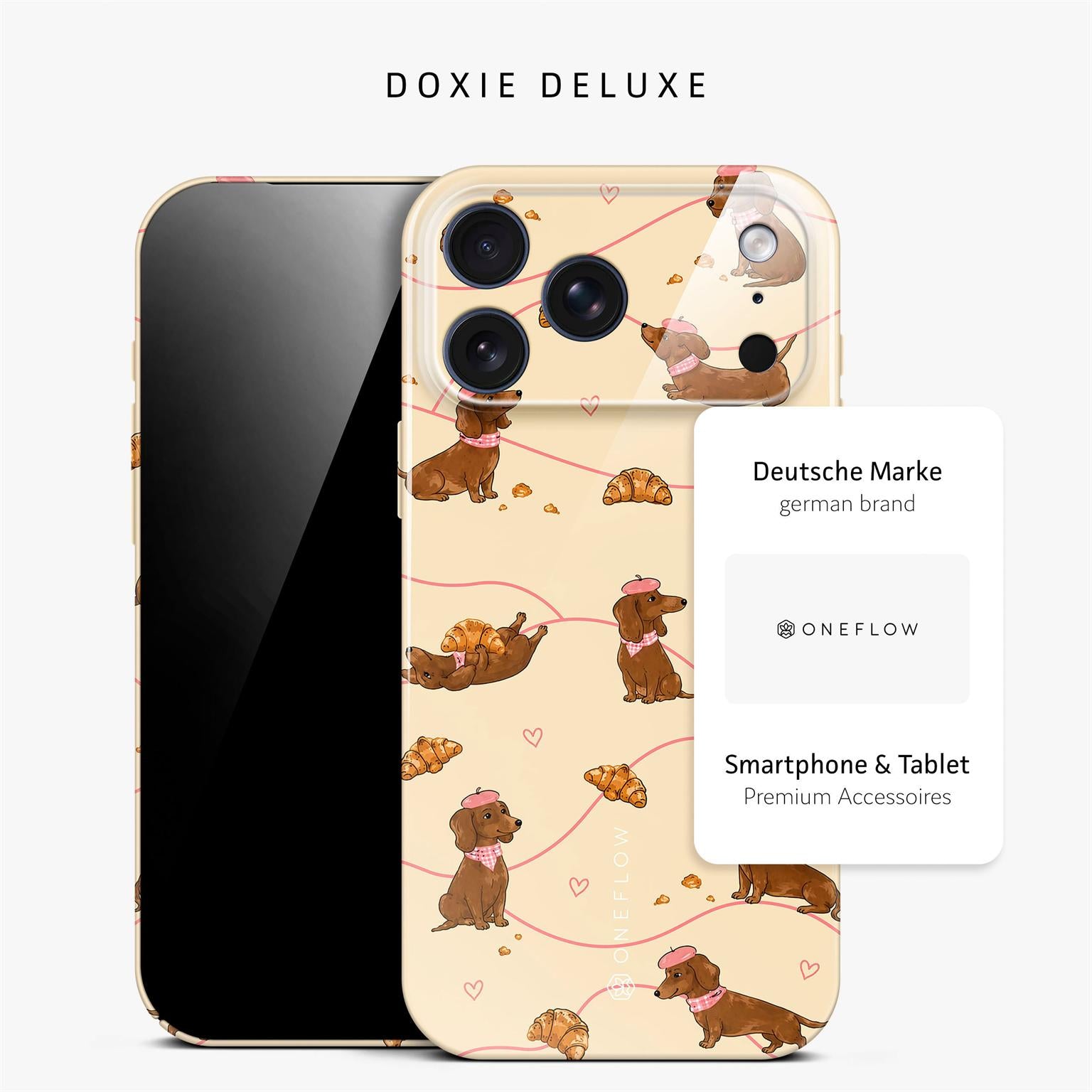 Splash Case für iPhone 18 Pro in der Farbe Doxie Deluxe (Braun / Beige)