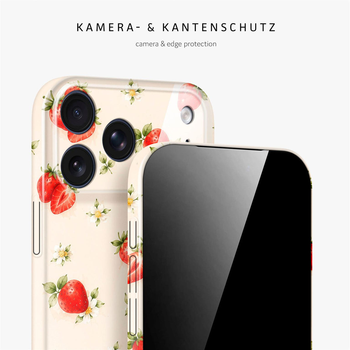 Splash Case für iPhone 18 Pro in der Farbe Strawberry Riot (Braun / Beige)