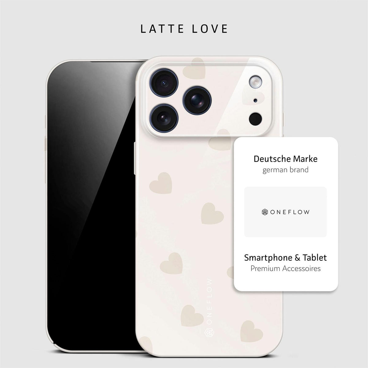 Splash Case für iPhone 18 Pro in der Farbe Latte Love (Braun / Beige)