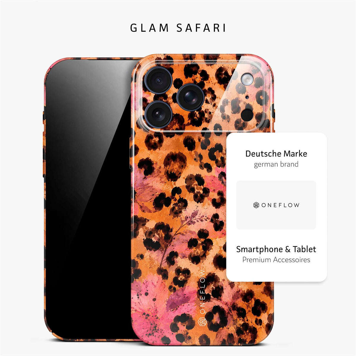 Splash Case für iPhone 18 Pro in der Farbe Glam Safari (Orange)