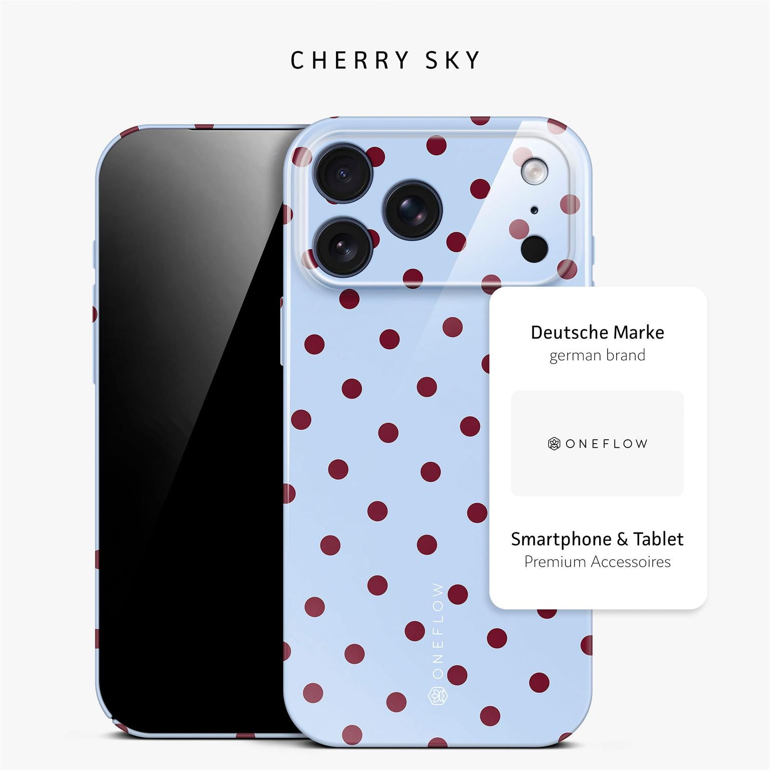 Splash Case für iPhone 18 Pro in der Farbe Cherry Sky (Blau)