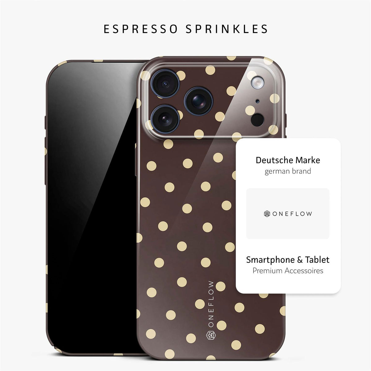 Splash Case für iPhone 18 Pro in der Farbe Espresso Sprinkles (Braun / Beige)