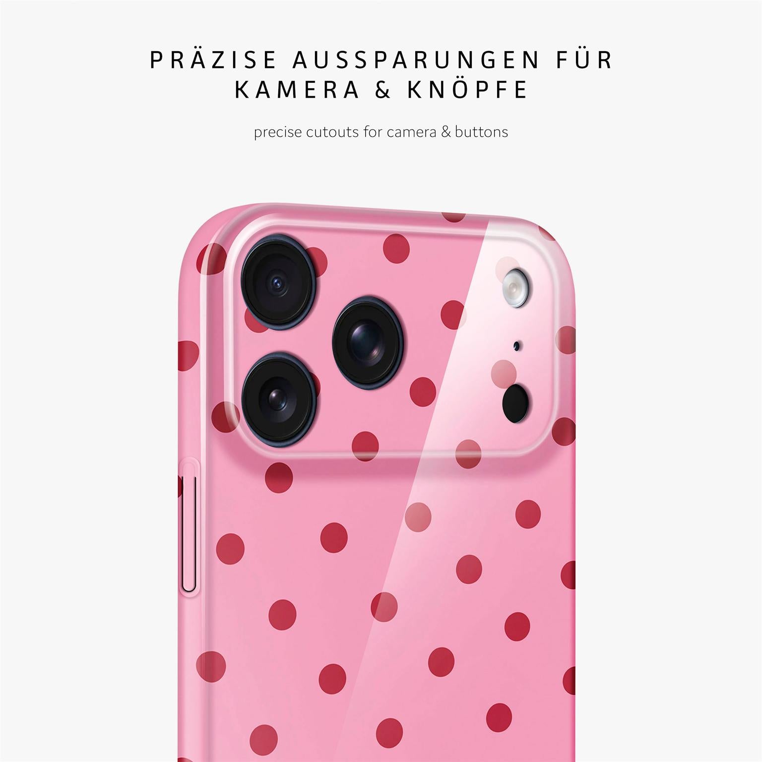 Splash Case für iPhone 18 Pro in der Farbe Berry Dots (Rosa / Pink)