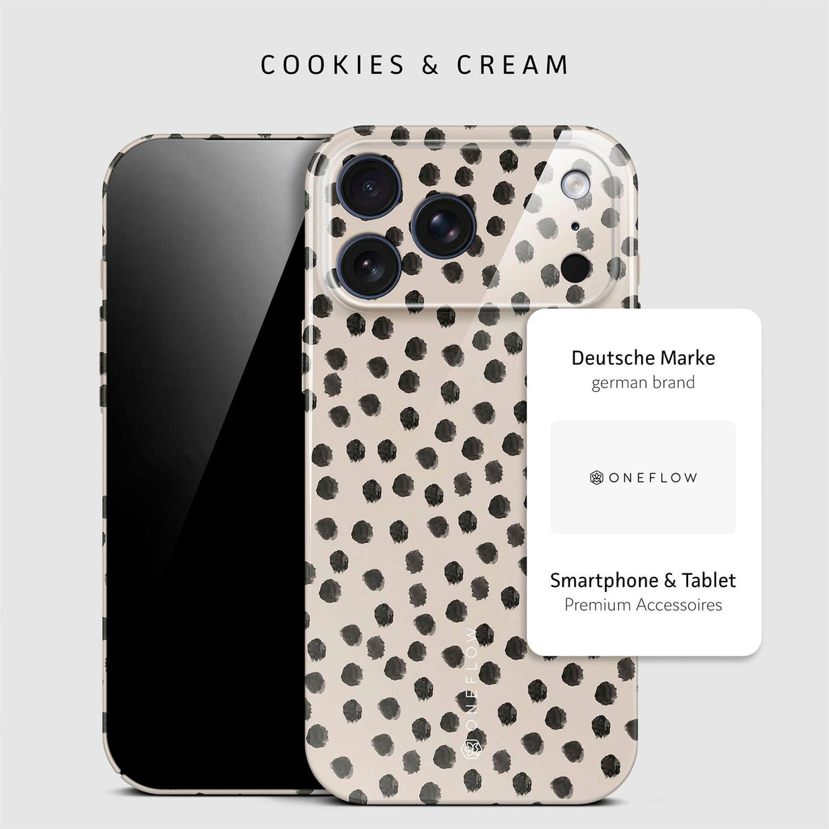 Splash Case für iPhone 18 Pro in der Farbe Cookies & Cream (Braun / Beige)