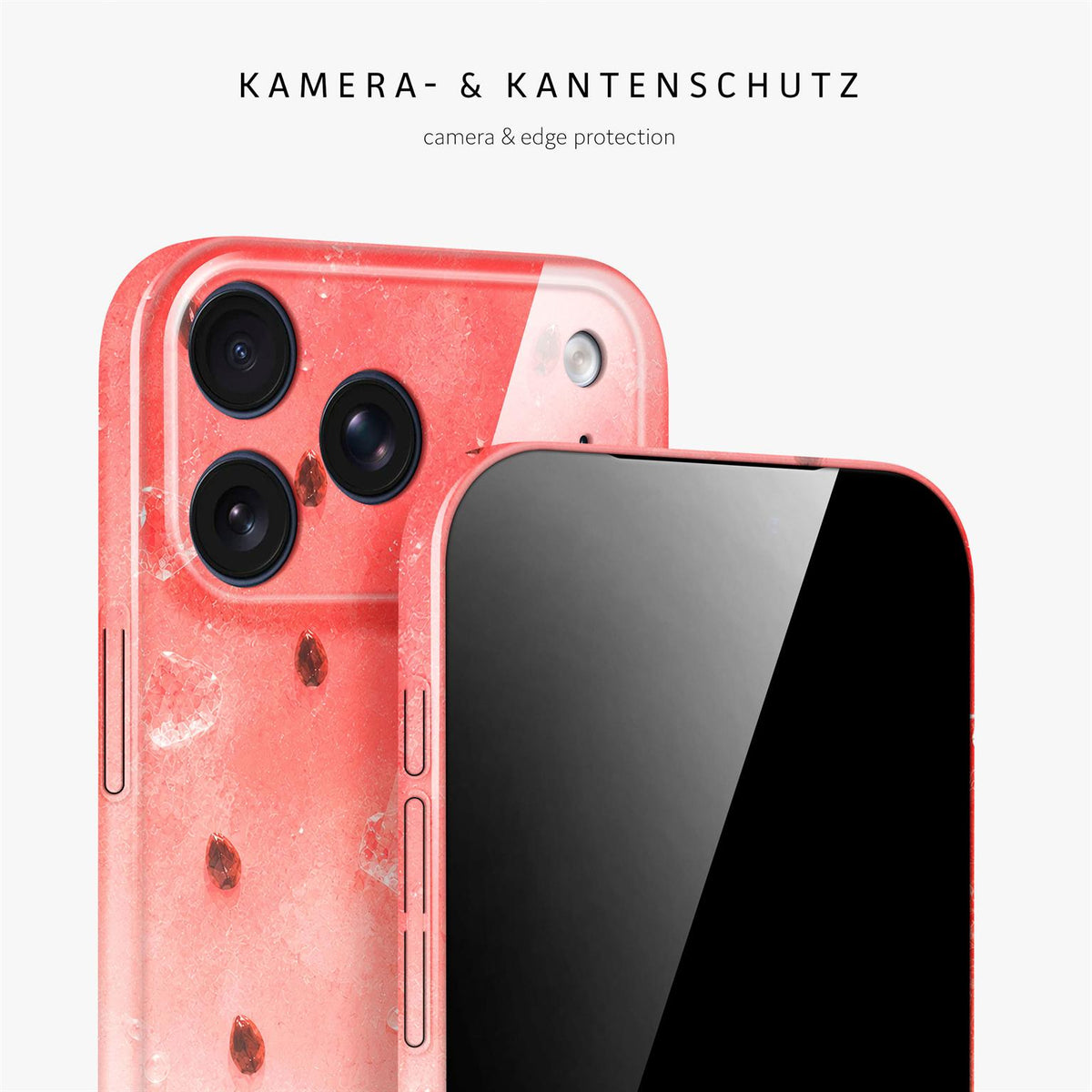 Splash Case für iPhone 18 Pro in der Farbe Melon Drip (Rot)