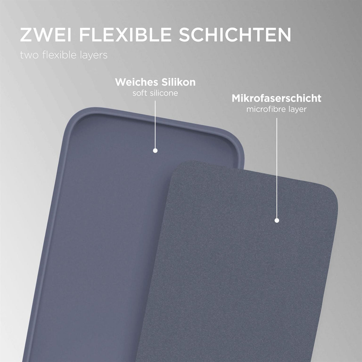 Soft Case für iPhone 18 Pro Max in der Farbe Lavendelgrau (Lila / Violett)